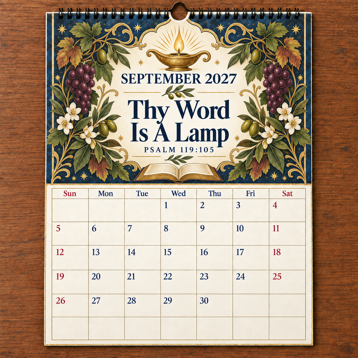 📖 2027 A Year Of Comfort & Strength Bible Verse Wall Calendar