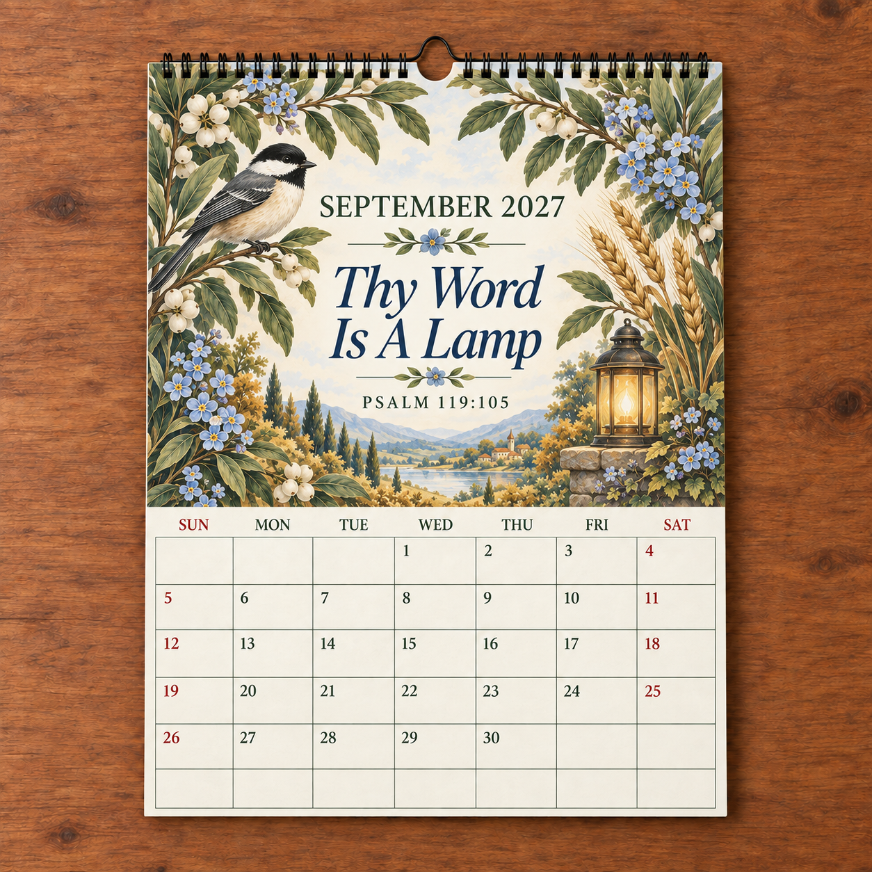 📖 2027 A Year Of Comfort & Strength Bible Verse Wall Calendar | Birds & Blooms Edition