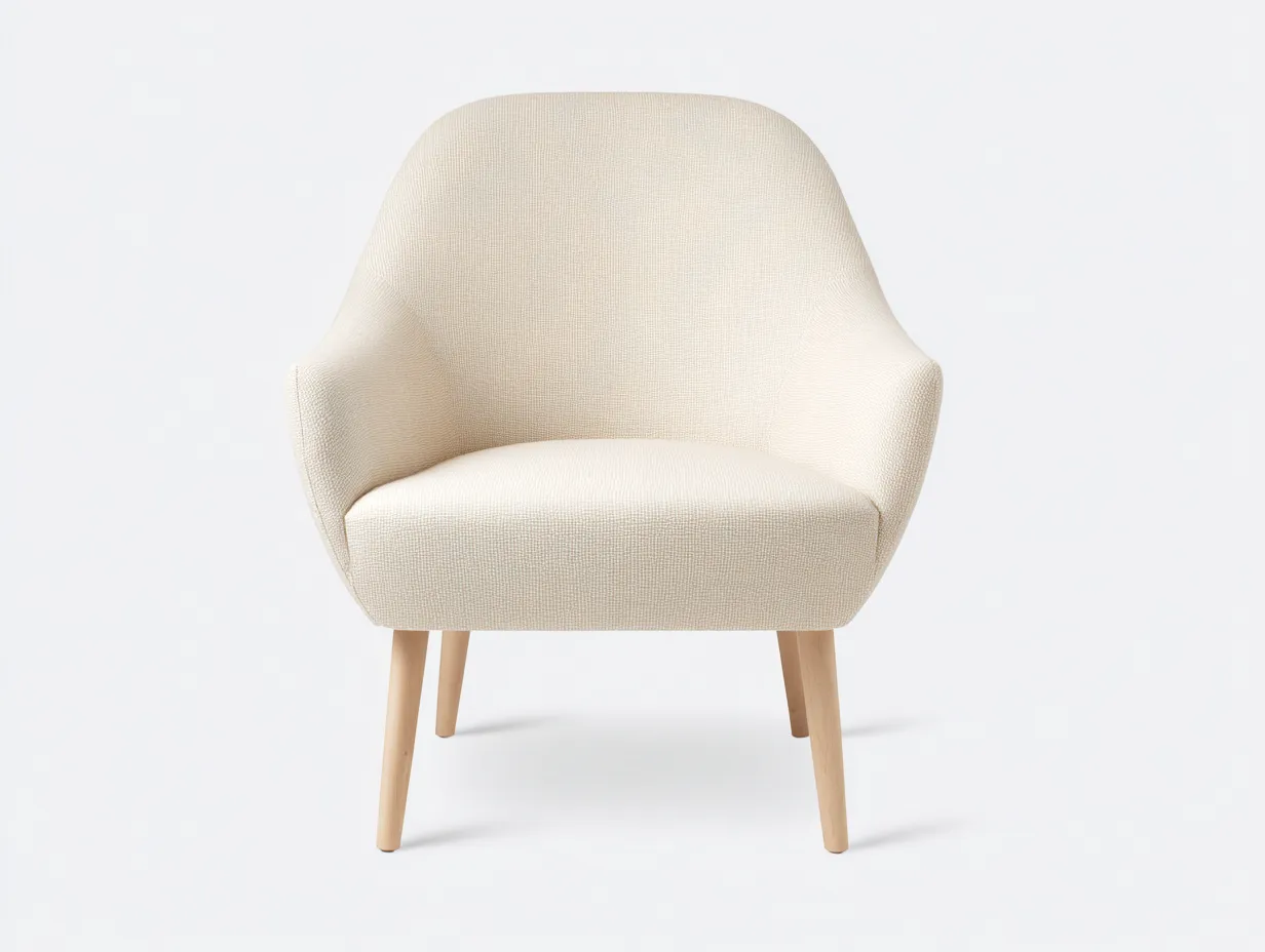 Silla de comedor 70x68x82 cm – beige – tapizada con respaldo curvo estilo moderno para sala de estar-Liviahahaus