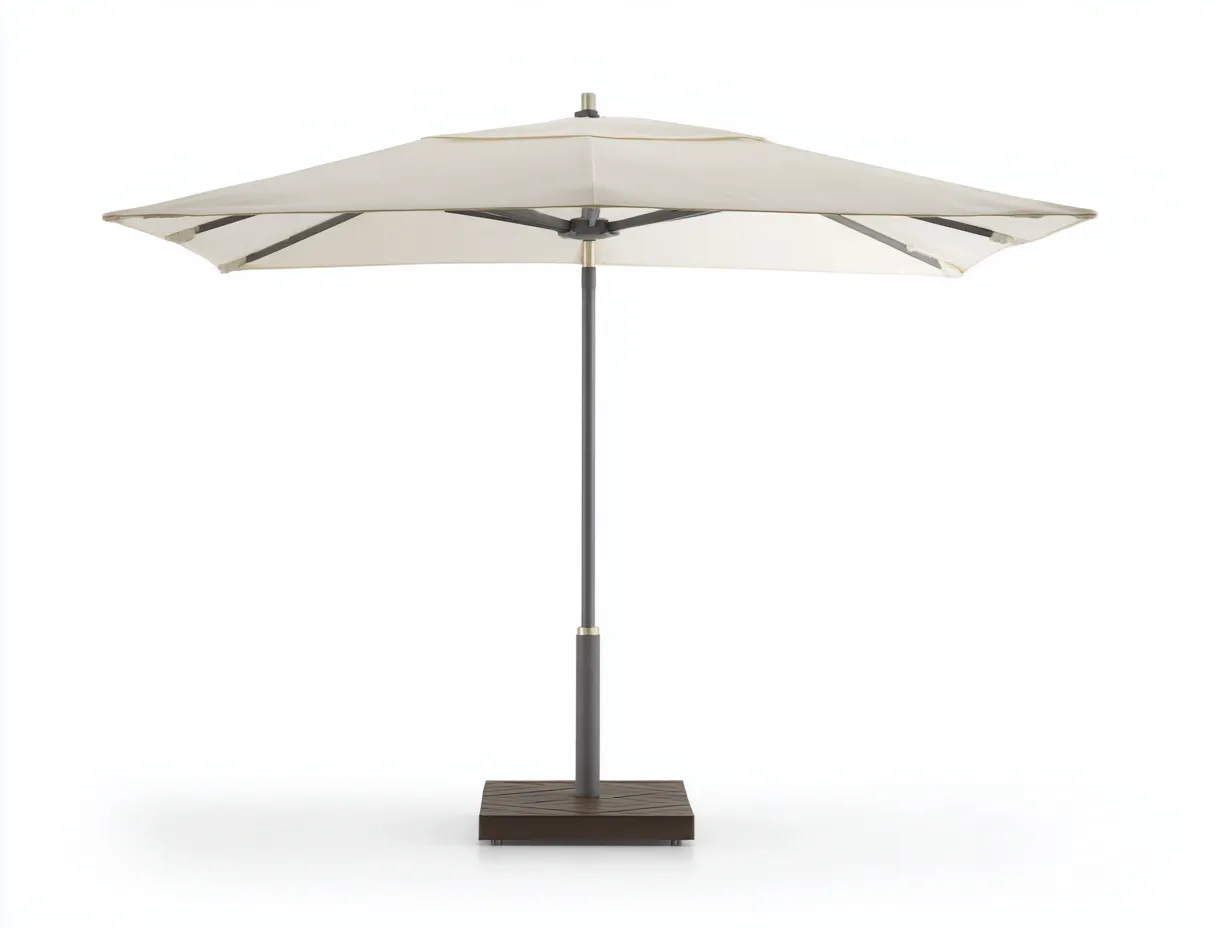 Sombrilla de terraza 300×300×250 cm – gris y negro – estructura moderna para exterior-Liviahahaus