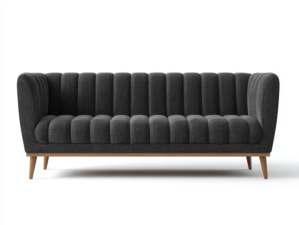 Sofá de 3 plazas 220x85x82 cm – gris – tapizado de tela para sala de estar moderna-Liviahahaus