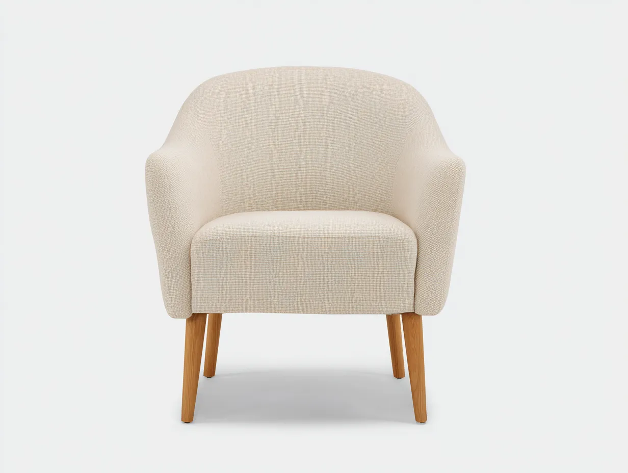 Silla de comedor tapizada 60×62×82 cm - beige y marrón claro - estilo contemporáneo-Liviahahaus