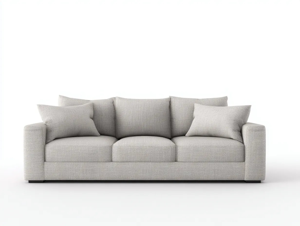 Sofá de 3 plazas 240×92×78 cm - tapizado naranja - diseño minimalista para sala de estar-Liviahahaus
