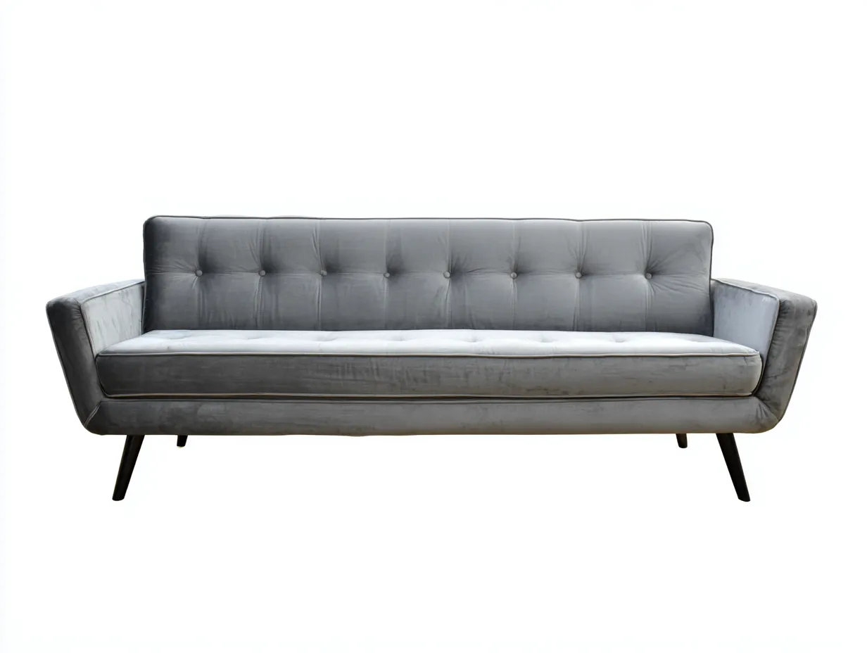Sofá de 3 plazas 225×88×80 cm - tapizado naranja - diseño clásico para sala de estar-Liviahahaus