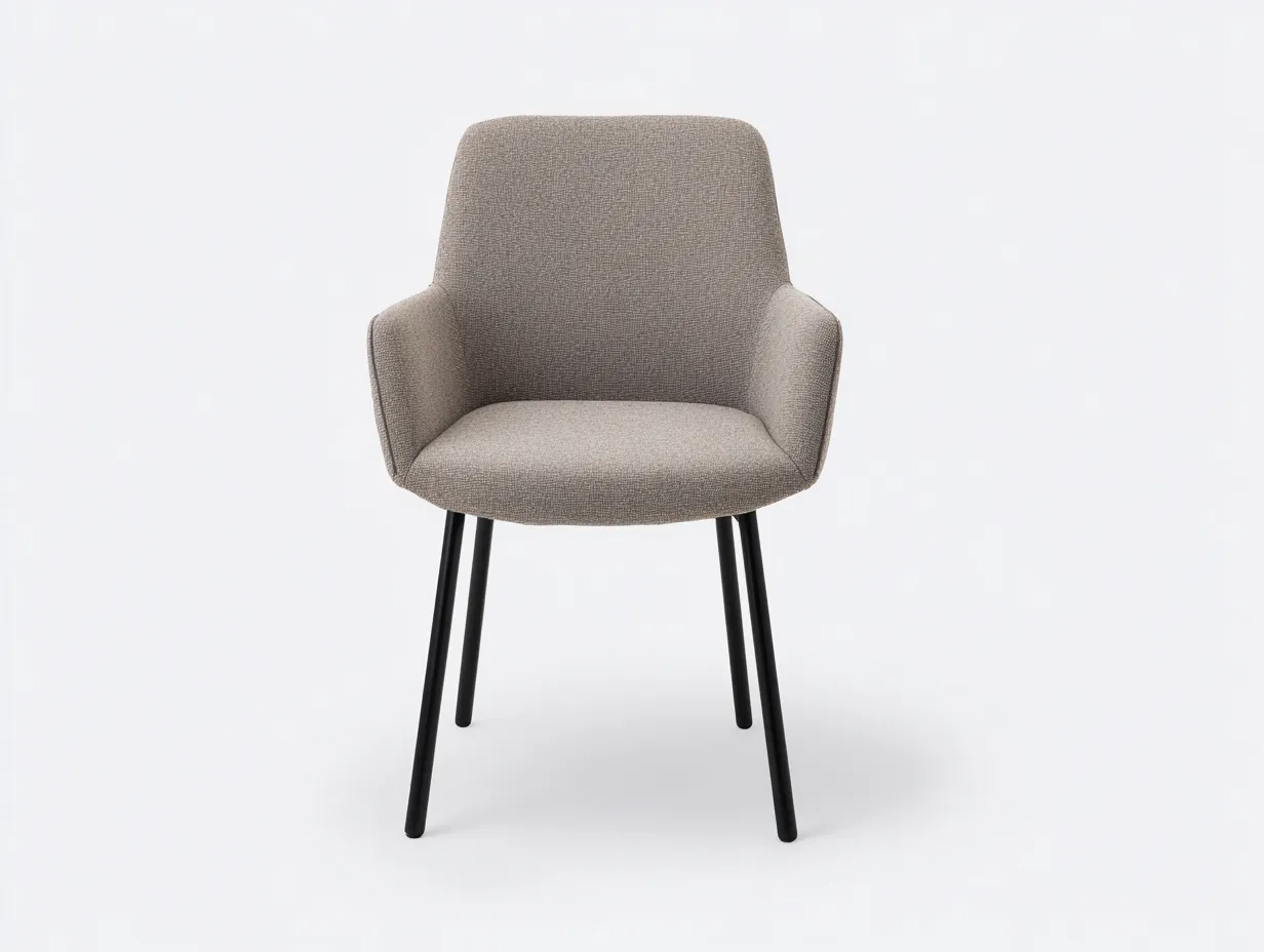 Silla de comedor 58×60×82 cm - tapizada gris - diseño moderno para sala de estar-Liviahahaus