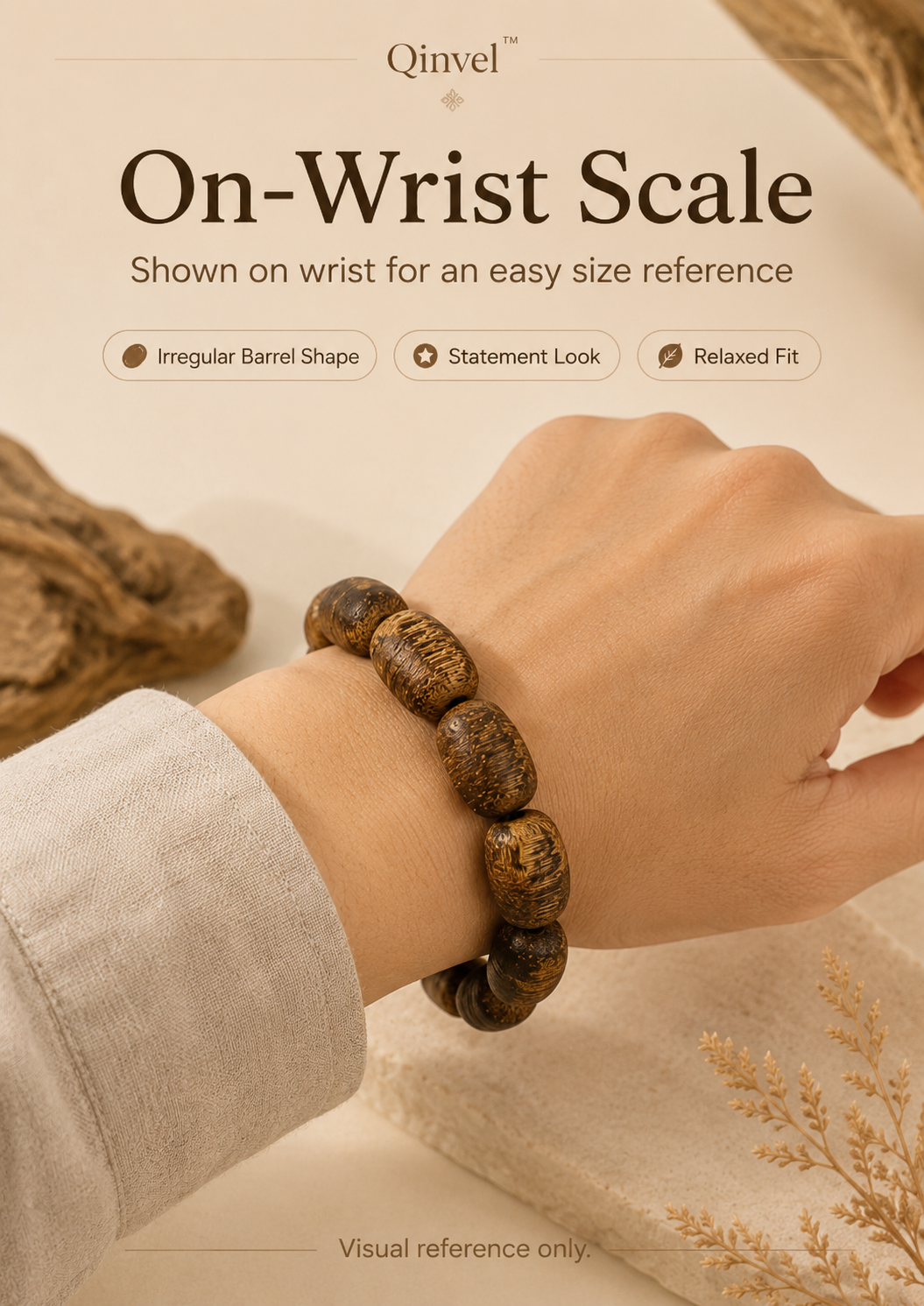 Qinvel™ Natural Scar Qinan Agarwood Bracelet