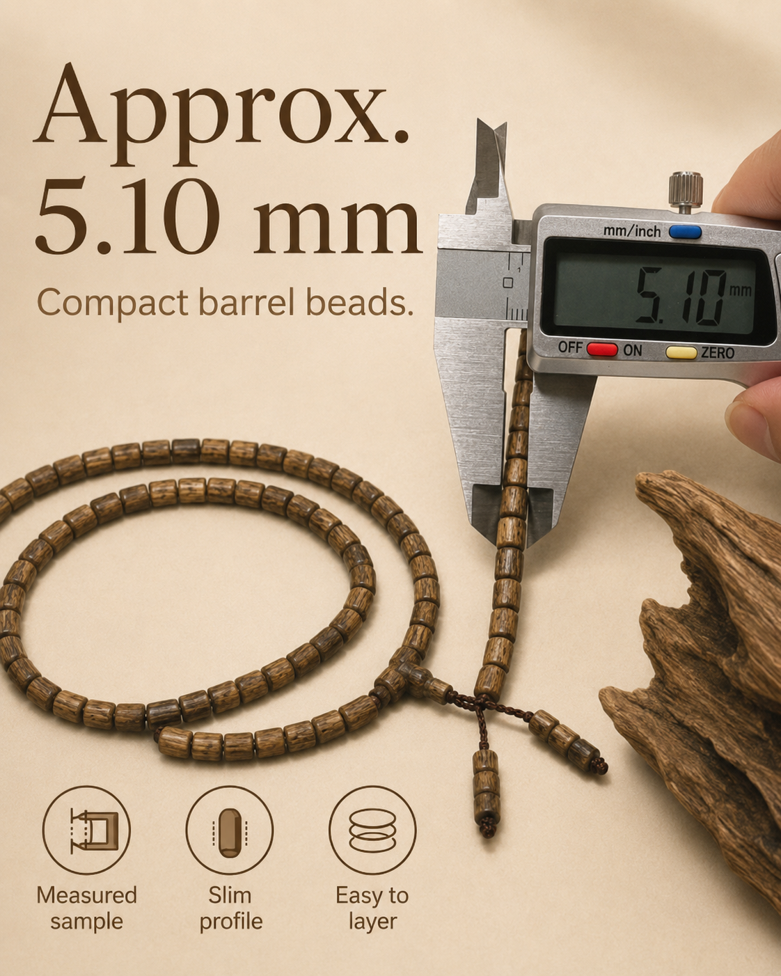 Qinvel™ Qinan Agarwood Long Strand Bracelet