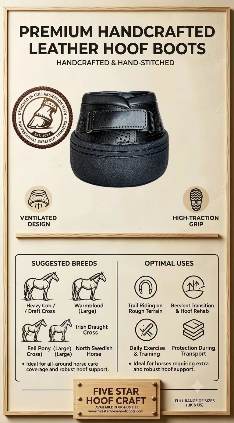 Aero-Flow Sport Hoof Boots (1 Pair) – Breathable Performance Leather Protection