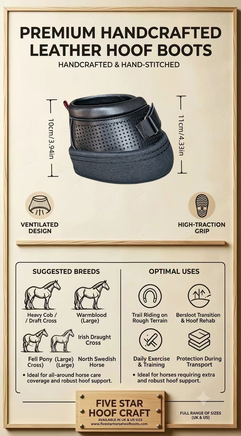 Aero-Flow Sport Hoof Boots (1 Pair) – Breathable Performance Leather Protection