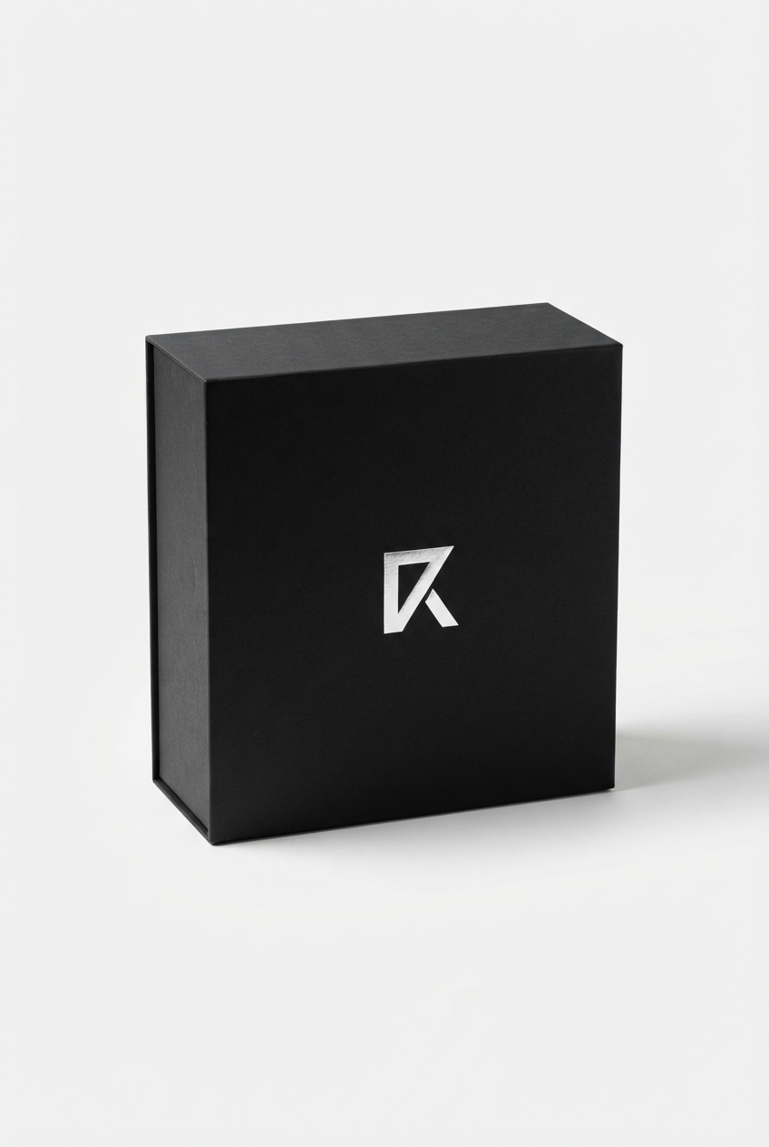 Black custom logo foil gift box for corporate events