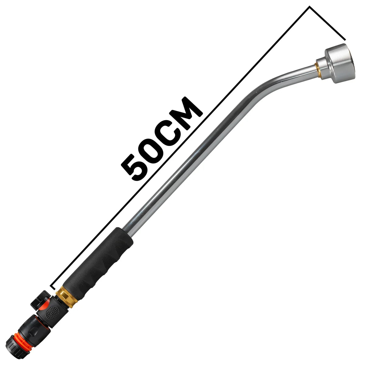 50cm Garden Watering Lance with Brass Valve and Geka Type Fitting-Bathhkroom