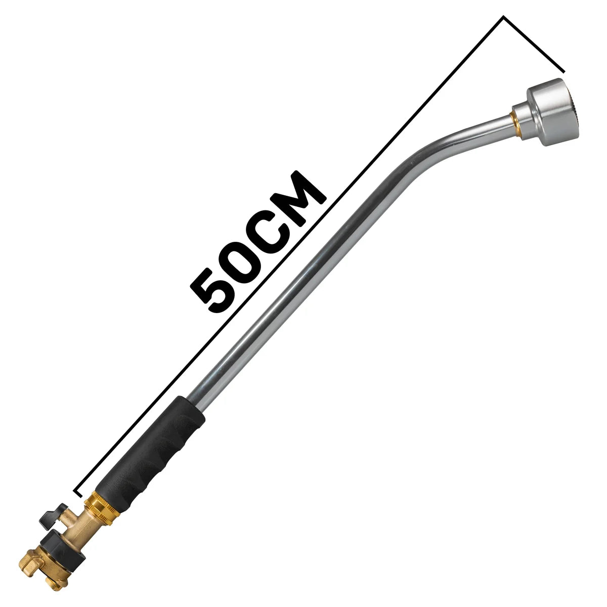 50cm Garden Watering Lance with Brass Valve and Geka Type Fitting-Bathhkroom