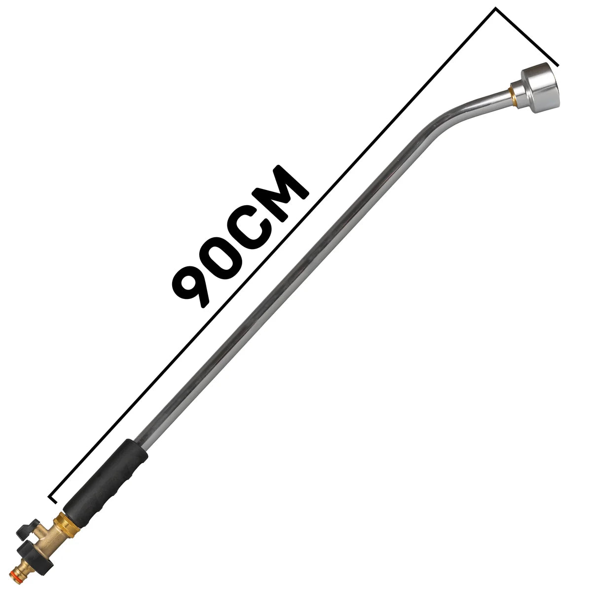 90cm Garden Watering Lance with Brass Valve and Quick Connect Male-Bathhkroom