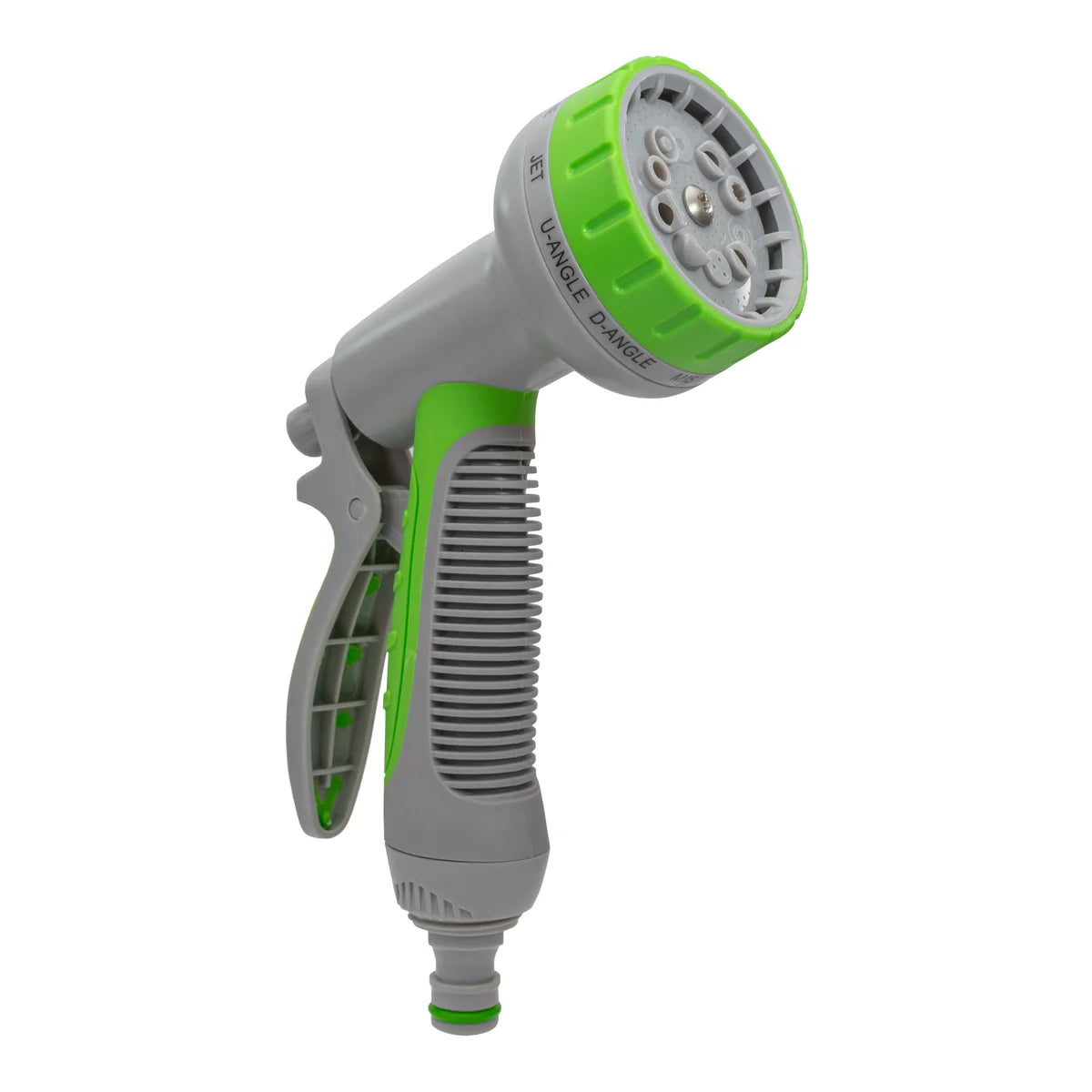 Hose Gun Water Sprayer Multi Pattern Adjustable, Green/Gray-Bathhkroom