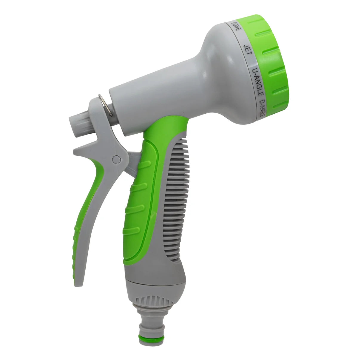 Hose Gun Water Sprayer Multi Pattern Adjustable, Green/Gray-Bathhkroom