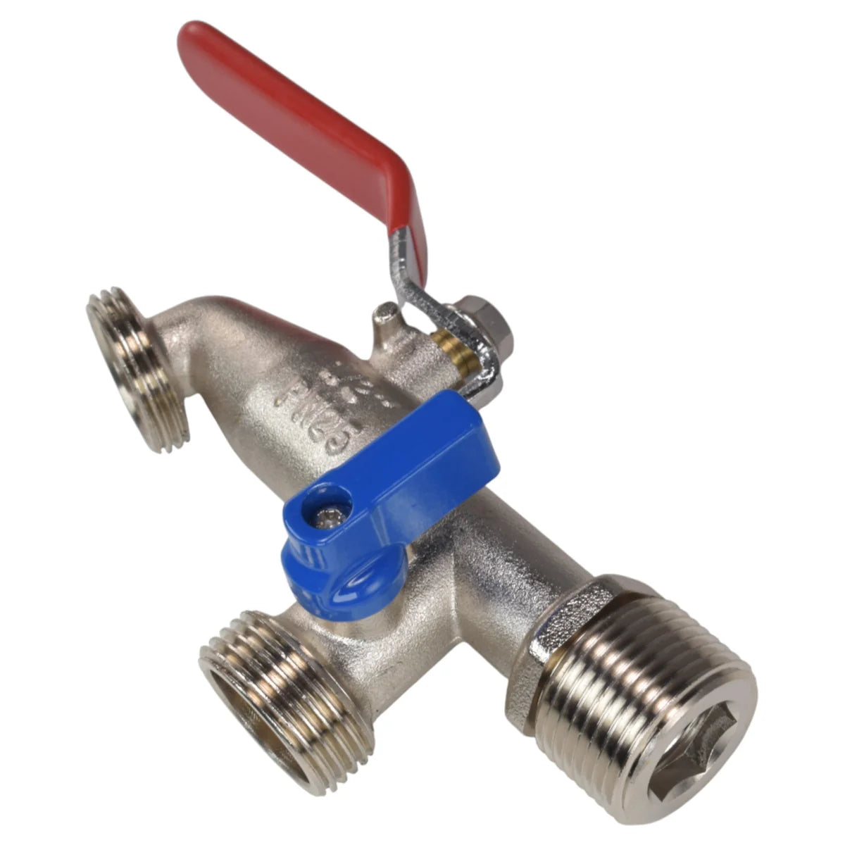 Double Lever Tap Kit with Barb/Quick Connect Outlet, 1/2" and 3/4" BSP Thread Inlet-Bathhkroom