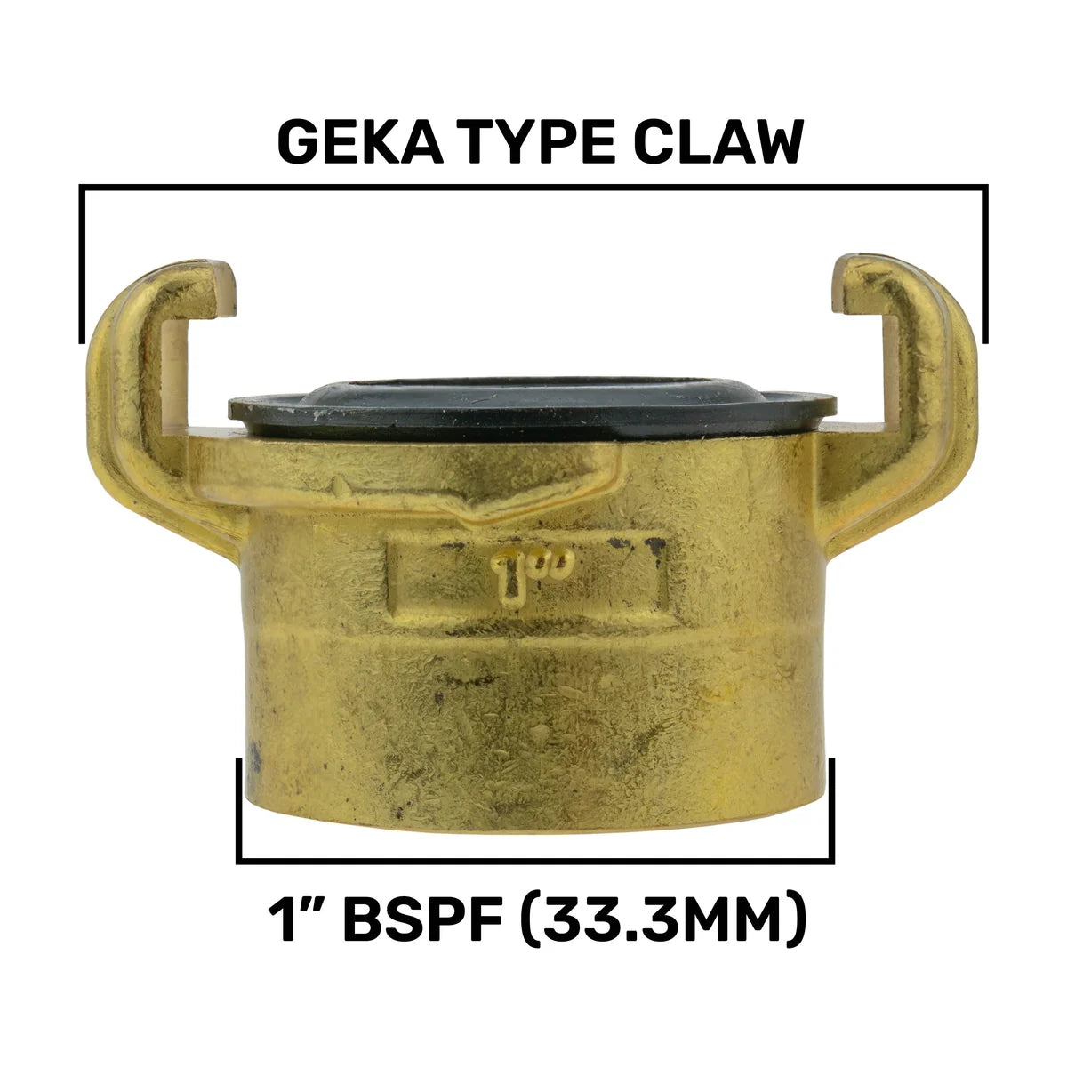 Wall Flange Kit 32mm MDPE + Brass Bib Tap with Geka Claw Outlet-Bathhkroom
