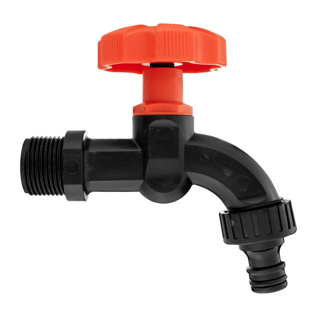 1/2" BSPM Plastic Quick Connect Tap Black/Orange-Bathhkroom
