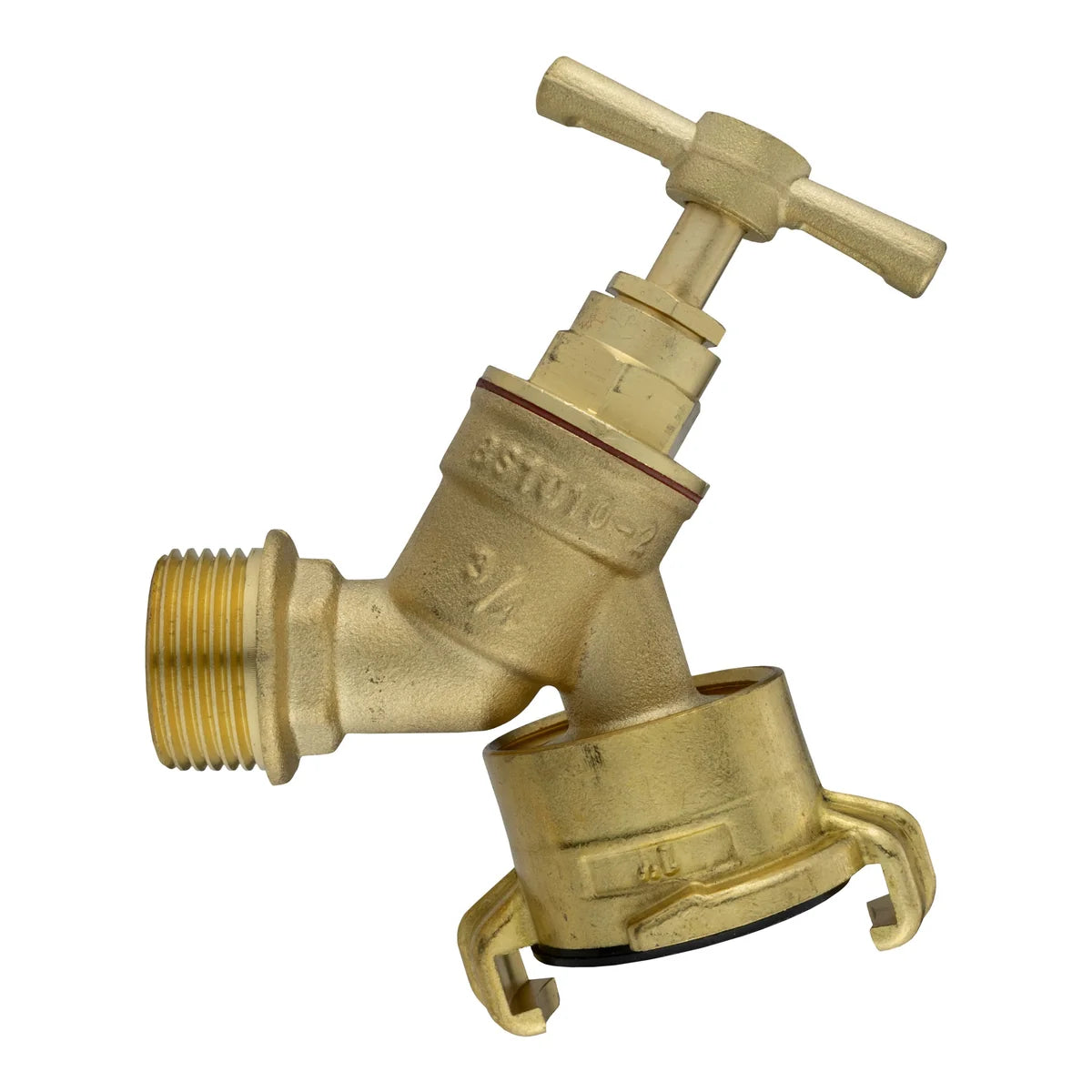 Wall Flange Kit 32mm MDPE + Brass Bib Tap with Geka Claw Outlet-Bathhkroom