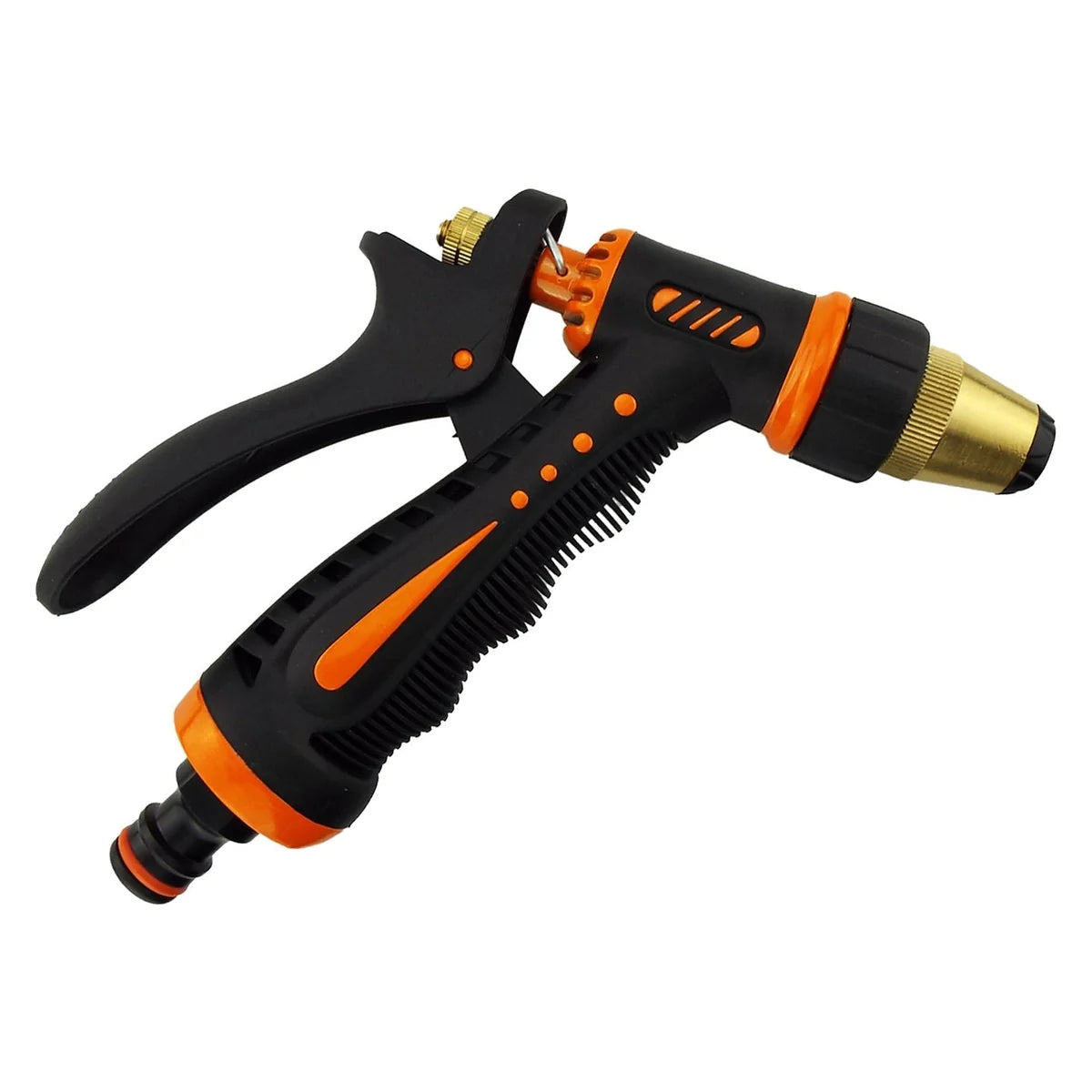 Adjustable Garden Hose Sprayer (Black/Orange Zebra)-Bathhkroom