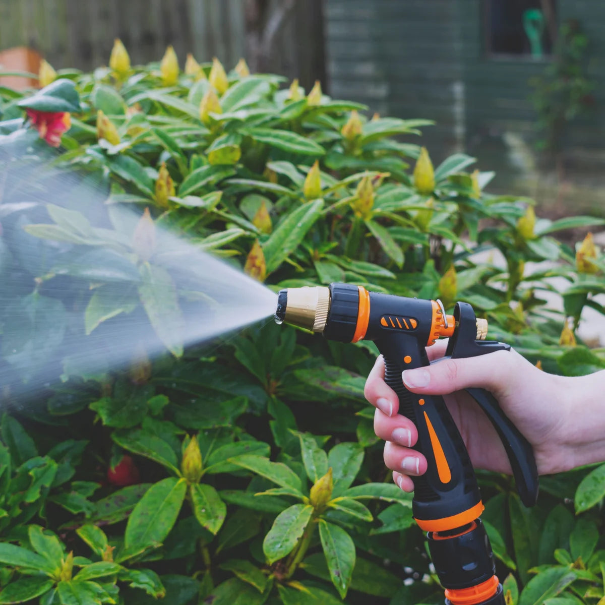 Adjustable Garden Hose Sprayer (Black/Orange Zebra)-Bathhkroom
