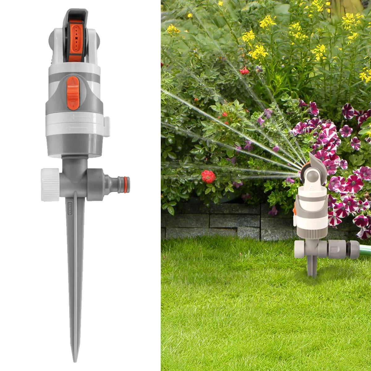 4 - Pattern Gear Drive Sprinkler White Line-Bathhkroom
