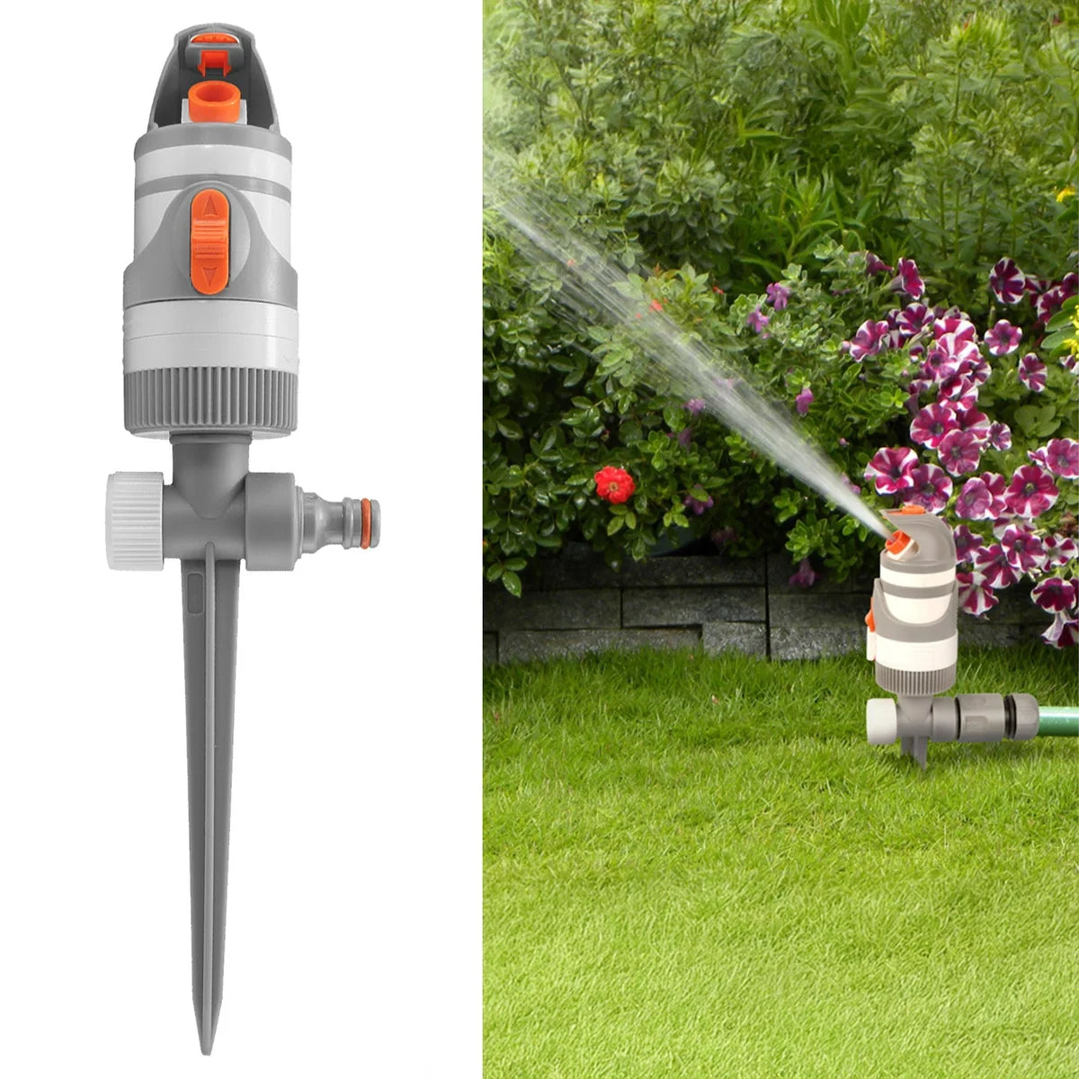 2-Pattern Gear Drive Sprinkler White Line-Bathhkroom