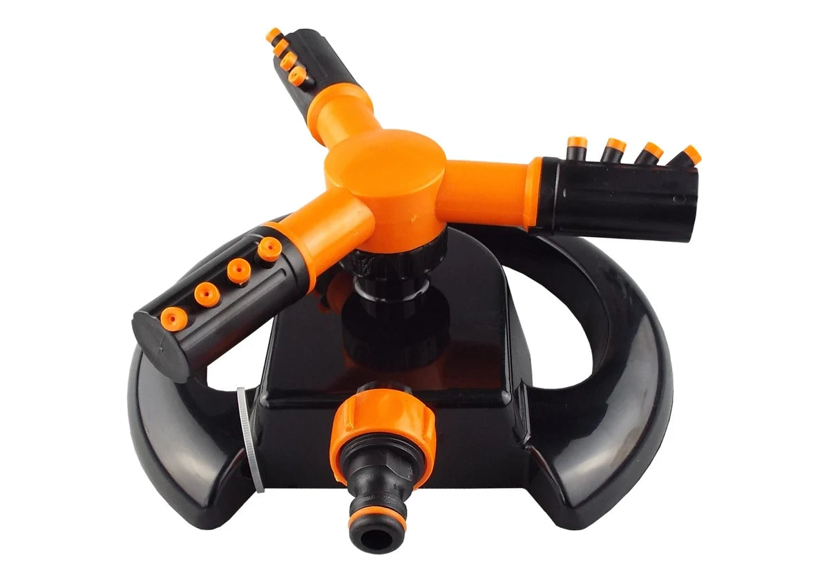 Bradas 3-Arm Rotating Sprinkler Black Orange Line-Bathhkroom