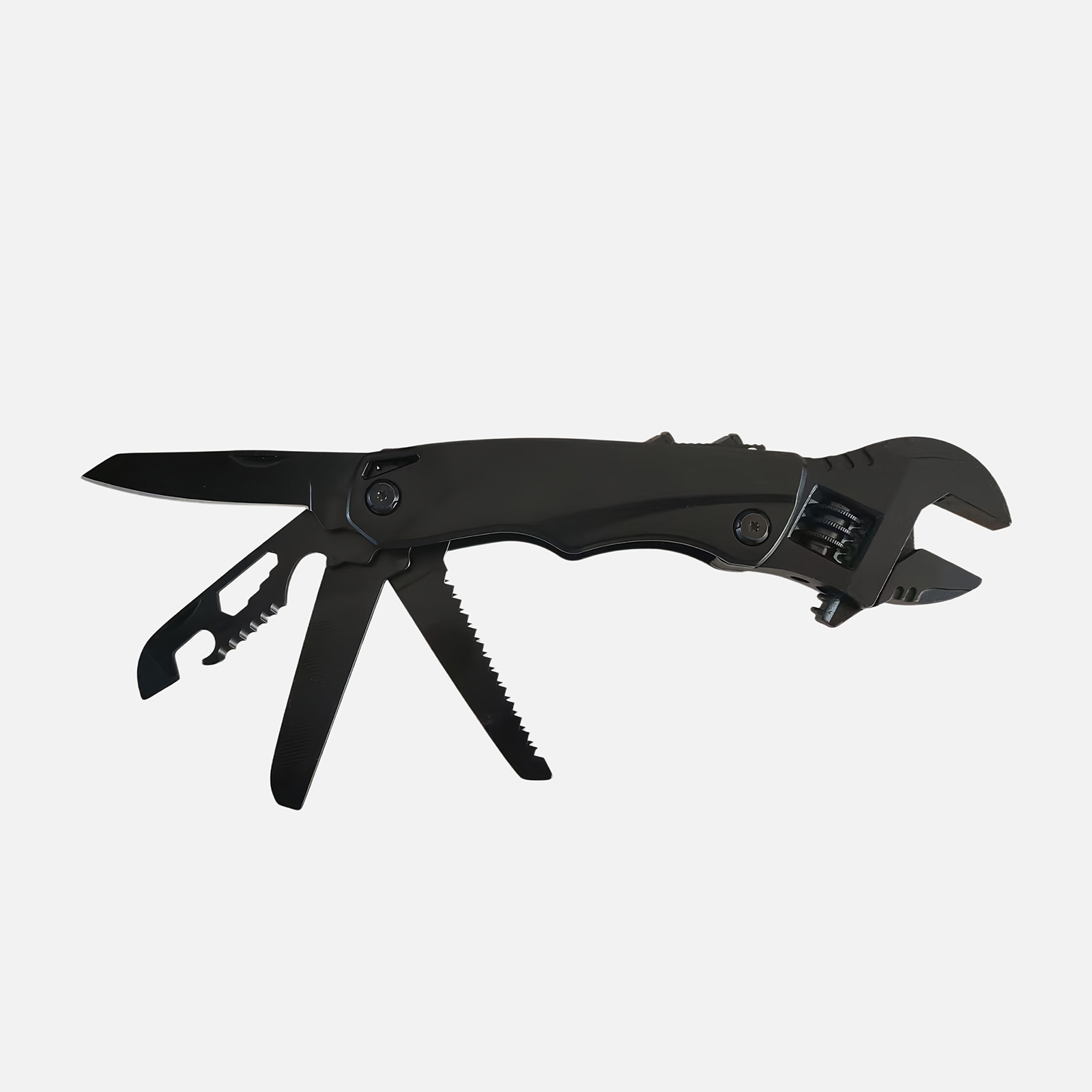 Hanboost Multitool Wrench Wide Jaw Opening Cmaping Gear, Gift for Him and Her, 12 in 1 Multi Purpose Pocket Size EDC Gadget With Screwdriver Cutting Saw Bottle Opener for Maintenance, Camping and DIY
