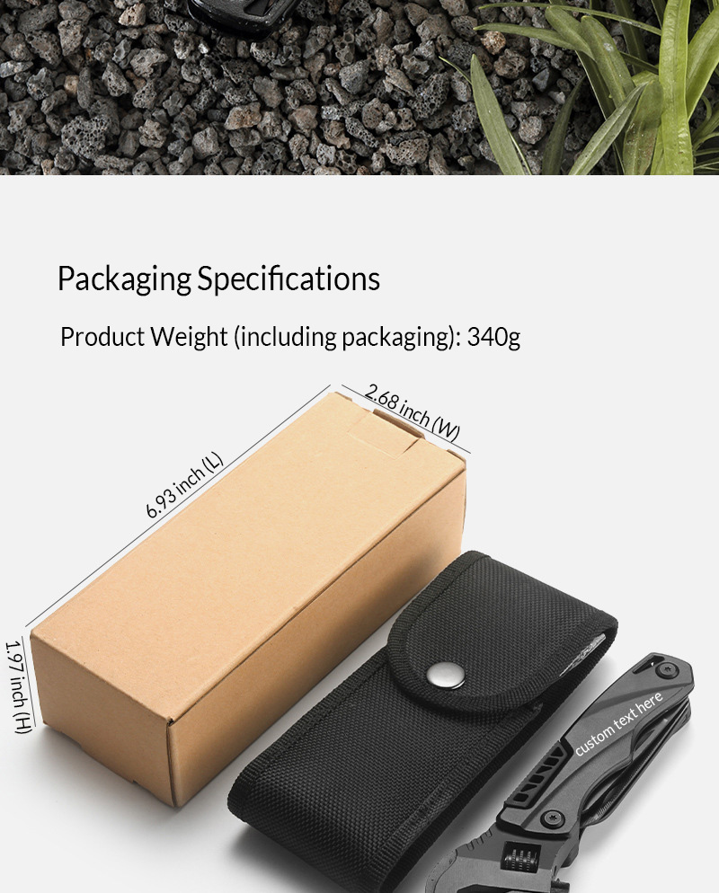 Hanboost Multitool Wrench Wide Jaw Opening Cmaping Gear, Gift for Him and Her, 12 in 1 Multi Purpose Pocket Size EDC Gadget With Screwdriver Cutting Saw Bottle Opener for Maintenance, Camping and DIY