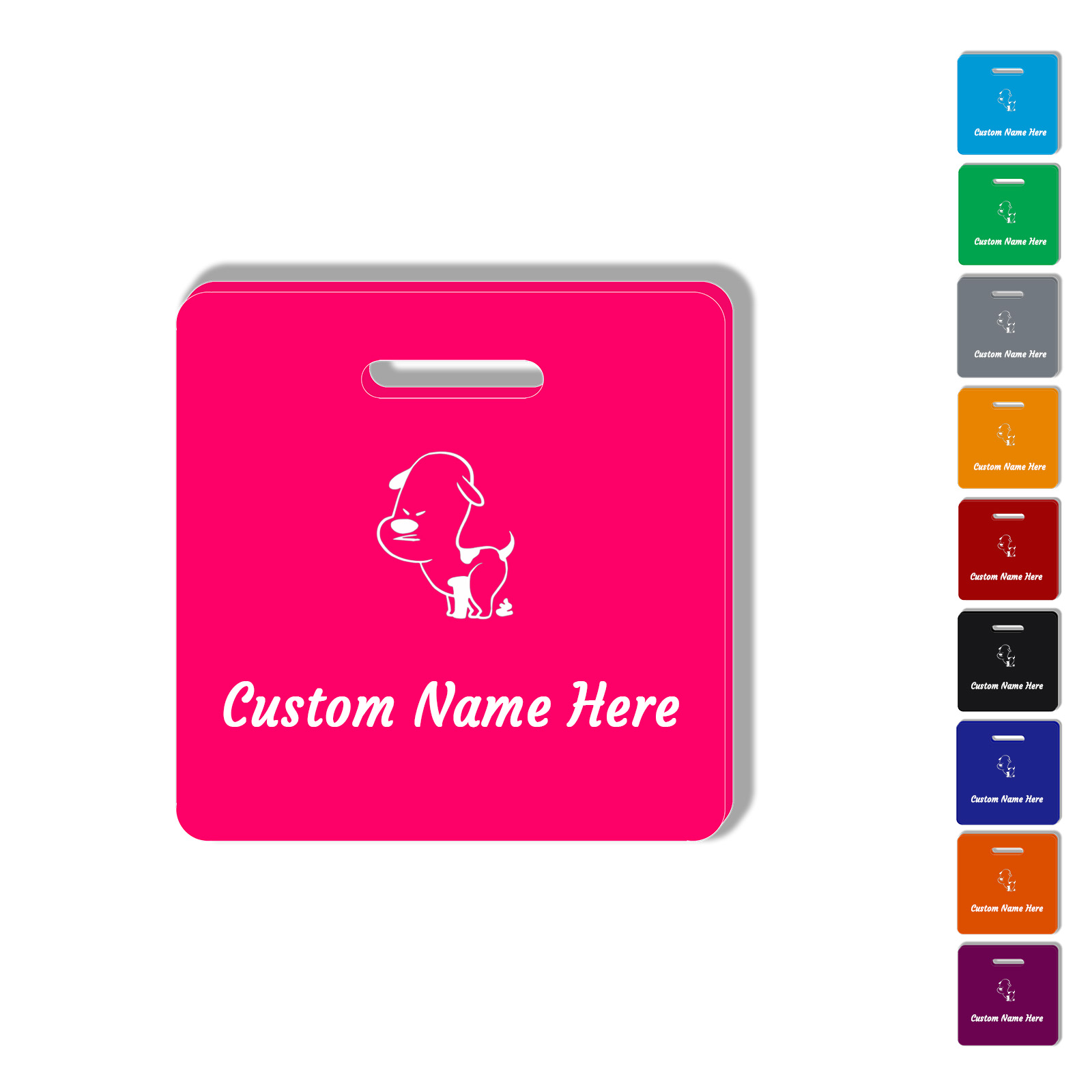 Custom Engraved Personalized Luggage Tags Personalized Bag Tag for Suitcases/Backpack/Luggage Accessories (Square, 2 x 2 inches, Herringbone)