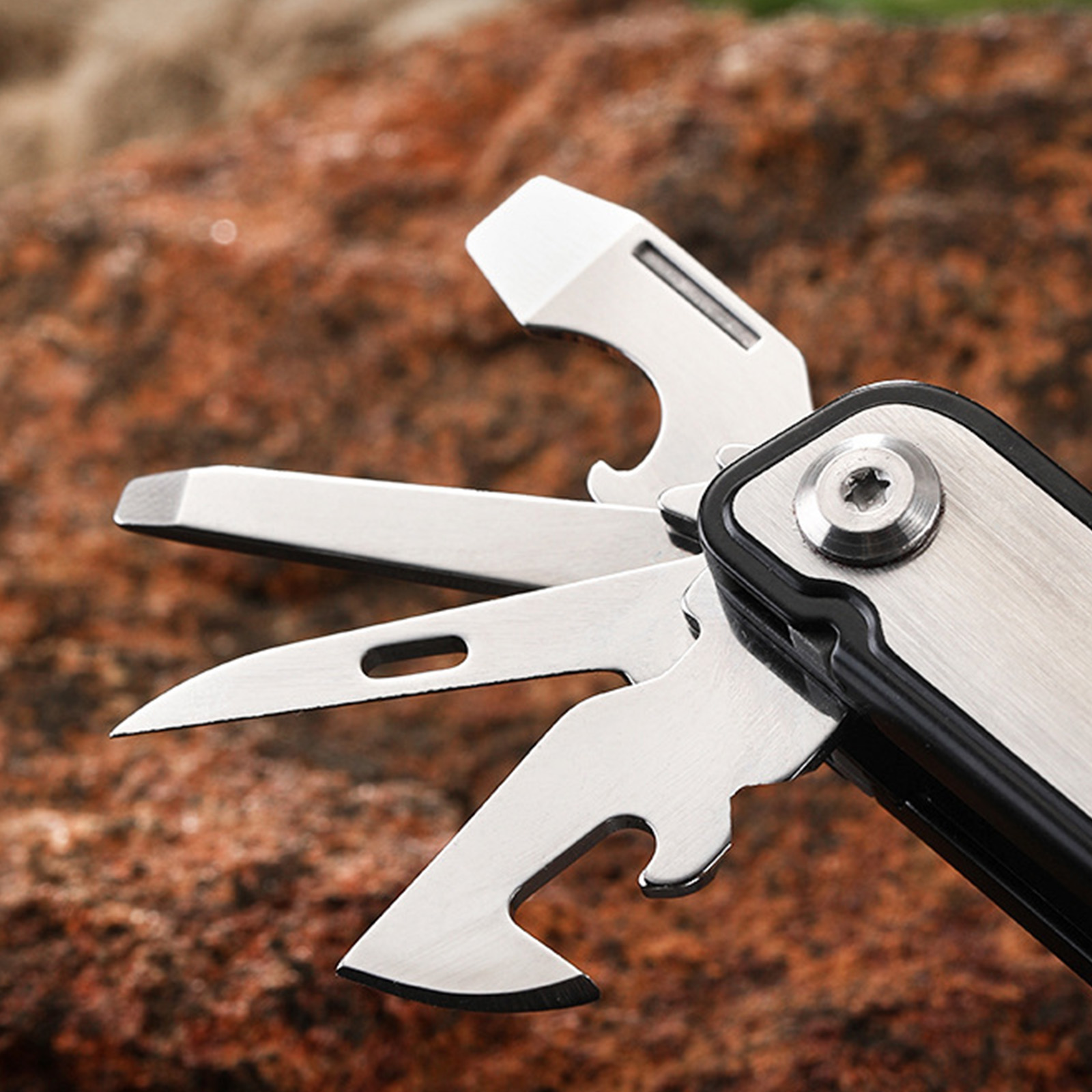 Custom Multitool 21-in-1 Stainless Steel Pocket Knife with Scissors EDC Self-locking Multi Tool Pliers for Outdoor, Survival, Camping, Hiking, Home Repair, Gadgets Gift for Men