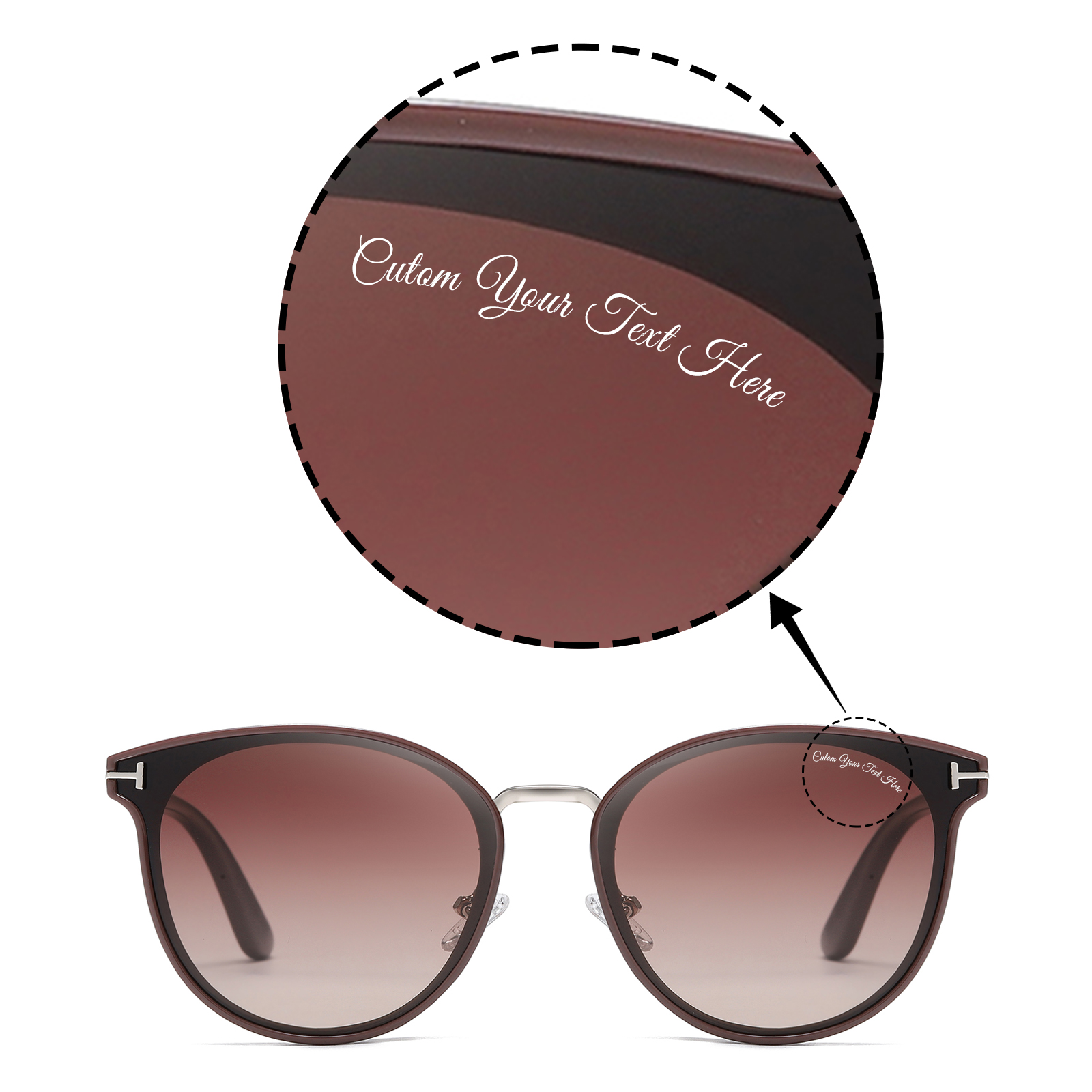 Custom Customized Personalized Classic Aviator Polarized Sunglasses for Driving/Travel/Go fishing