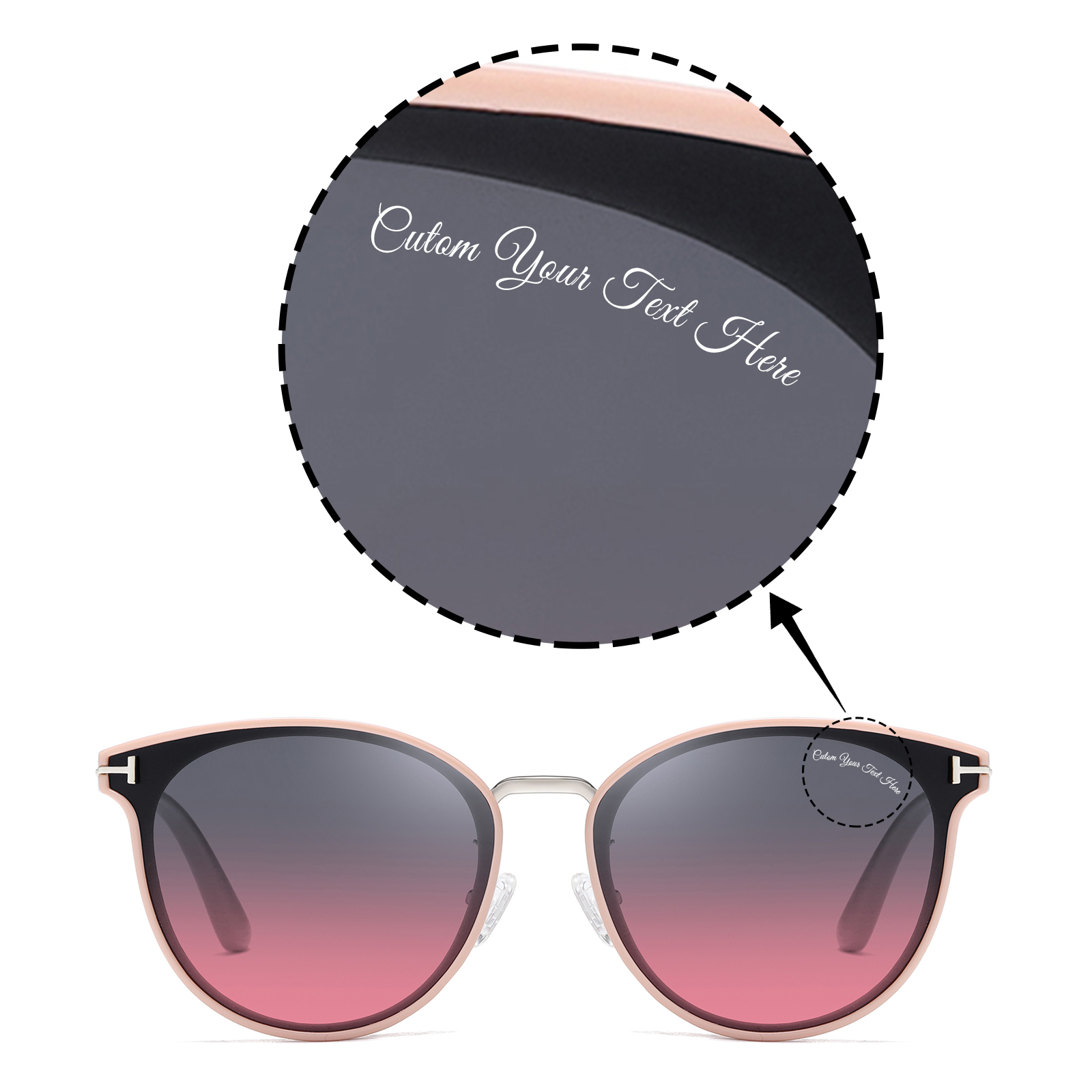 Custom Customized Personalized Classic Aviator Polarized Sunglasses for Driving/Travel/Go fishing