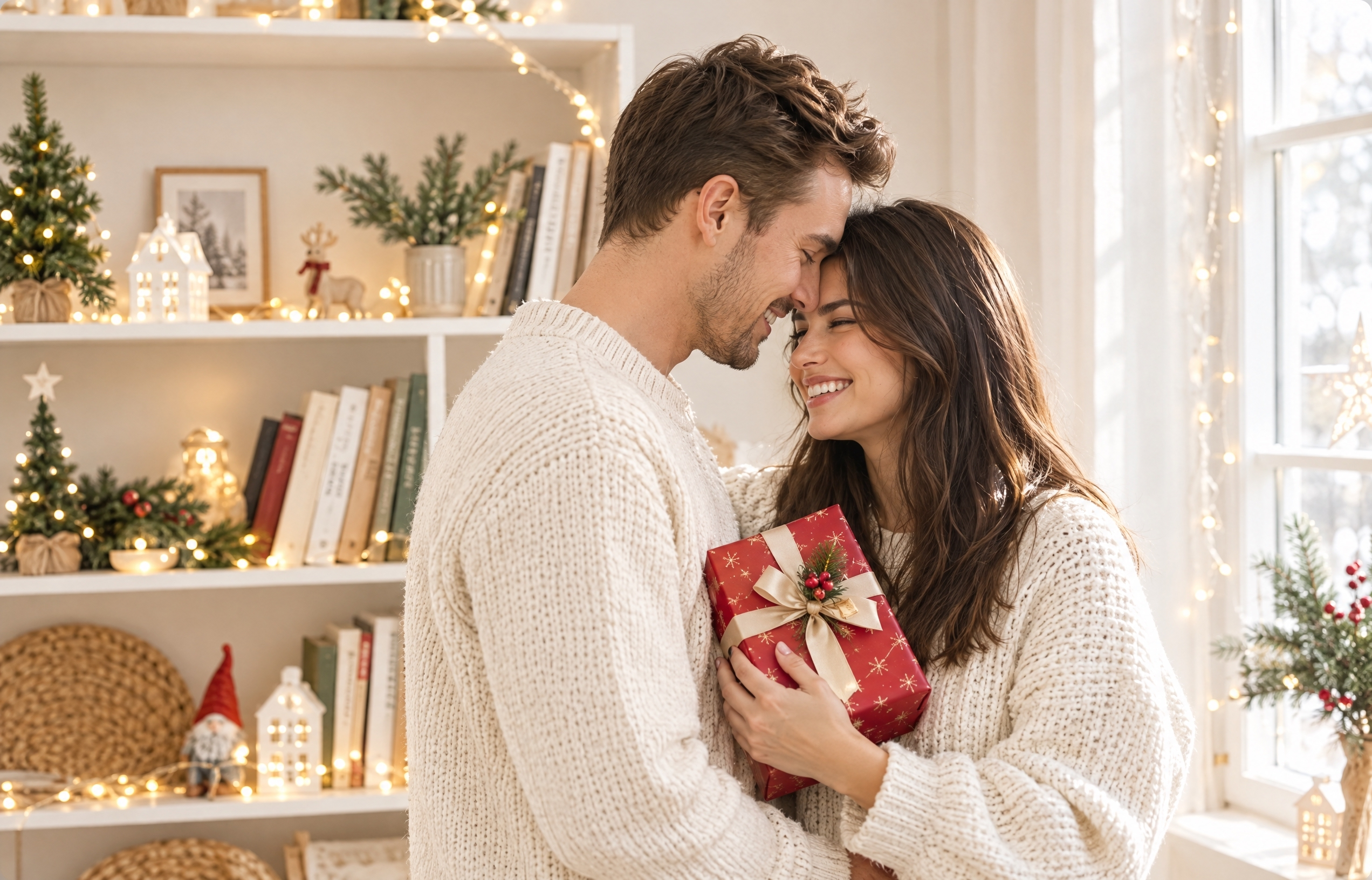 Man holding a personalized gift box