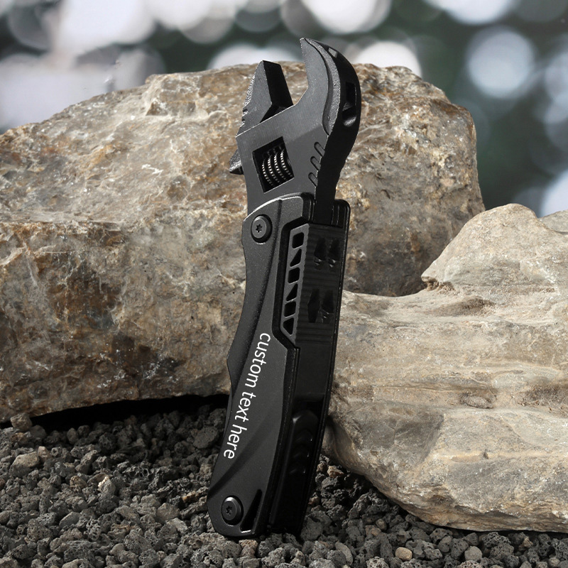 Hanboost Multitool Wrench Wide Jaw Opening Cmaping Gear, Gift for Him and Her, 12 in 1 Multi Purpose Pocket Size EDC Gadget With Screwdriver Cutting Saw Bottle Opener for Maintenance, Camping and DIY