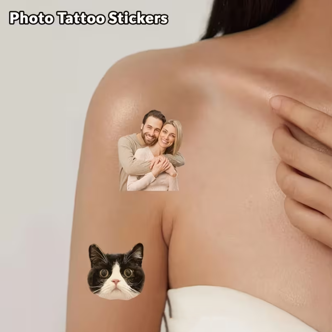 Custom Temporary Tattoos Personalized Tattoos with Photo Face Name Logo Customized for Adults Kids Women Men Gift Wedding Xmas Bachelorette Party Graduation Decor Birthday