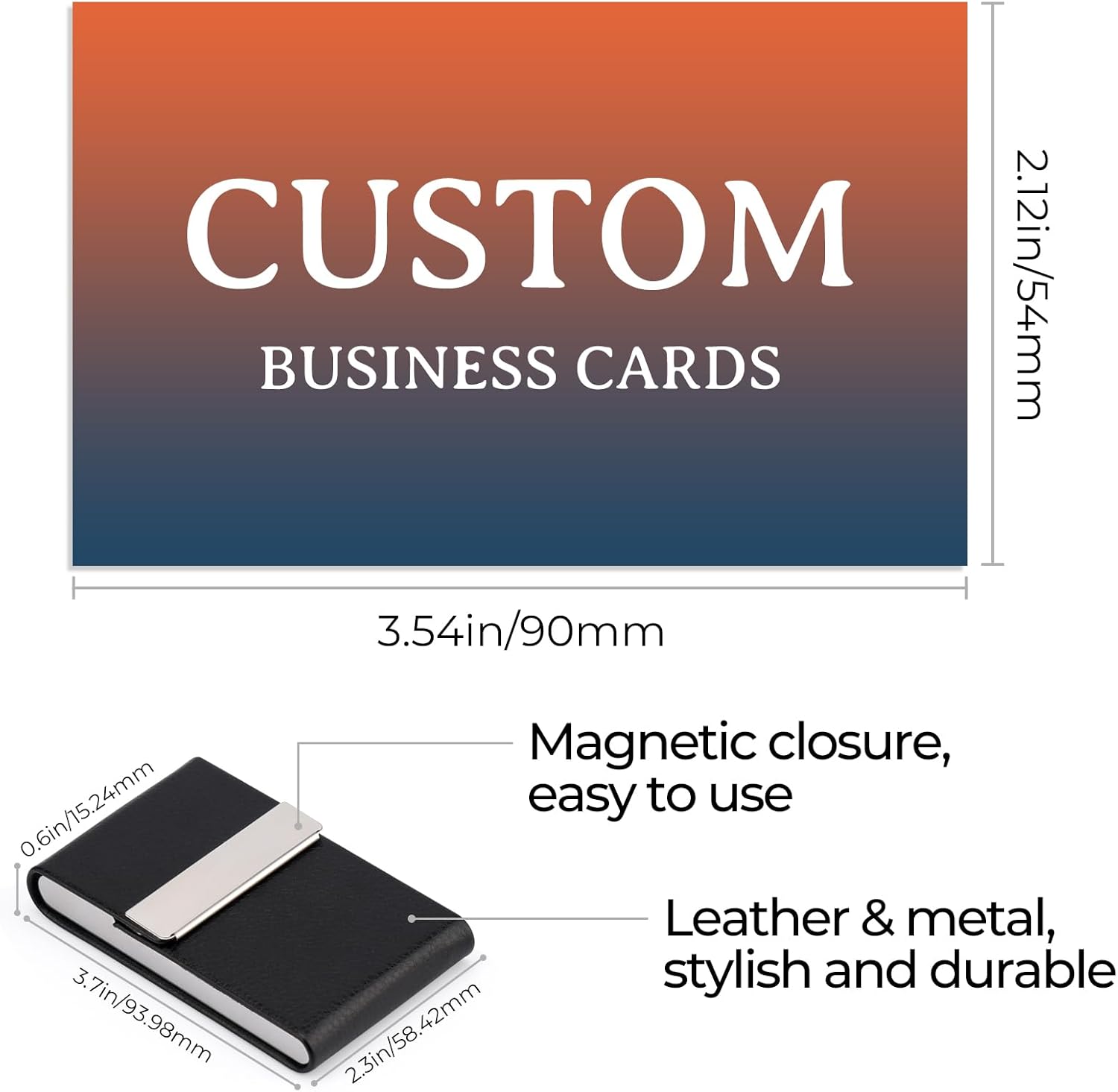 Custom Business Cards with Business Logo Text Photo, Customized Business Cards Double-sided Printed with Different Design, Personalized Business Cards Add Your Own Design