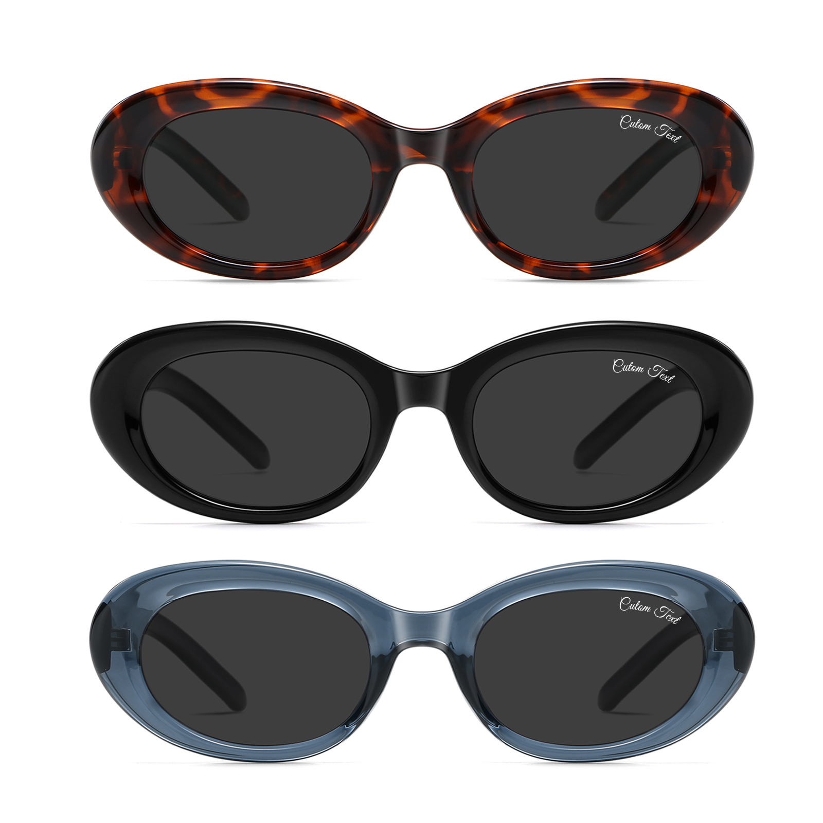 mosanana Oval Cat Eye Sunglasses for Women Retro Y2K Style MS52372 Geometric Stylish Temples, UV400 Protection, Designed for Daily Outfits, Travel and Fashion Looks