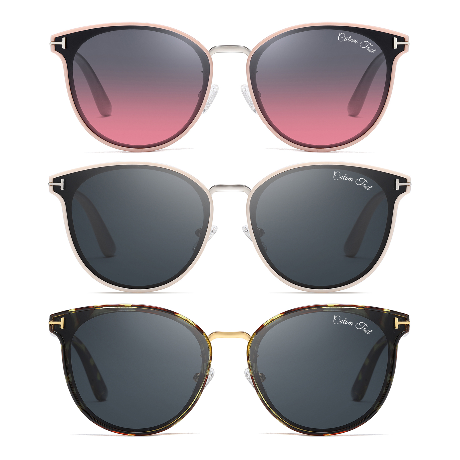 Custom Customized Personalized Classic Aviator Polarized Sunglasses for Driving/Travel/Go fishing