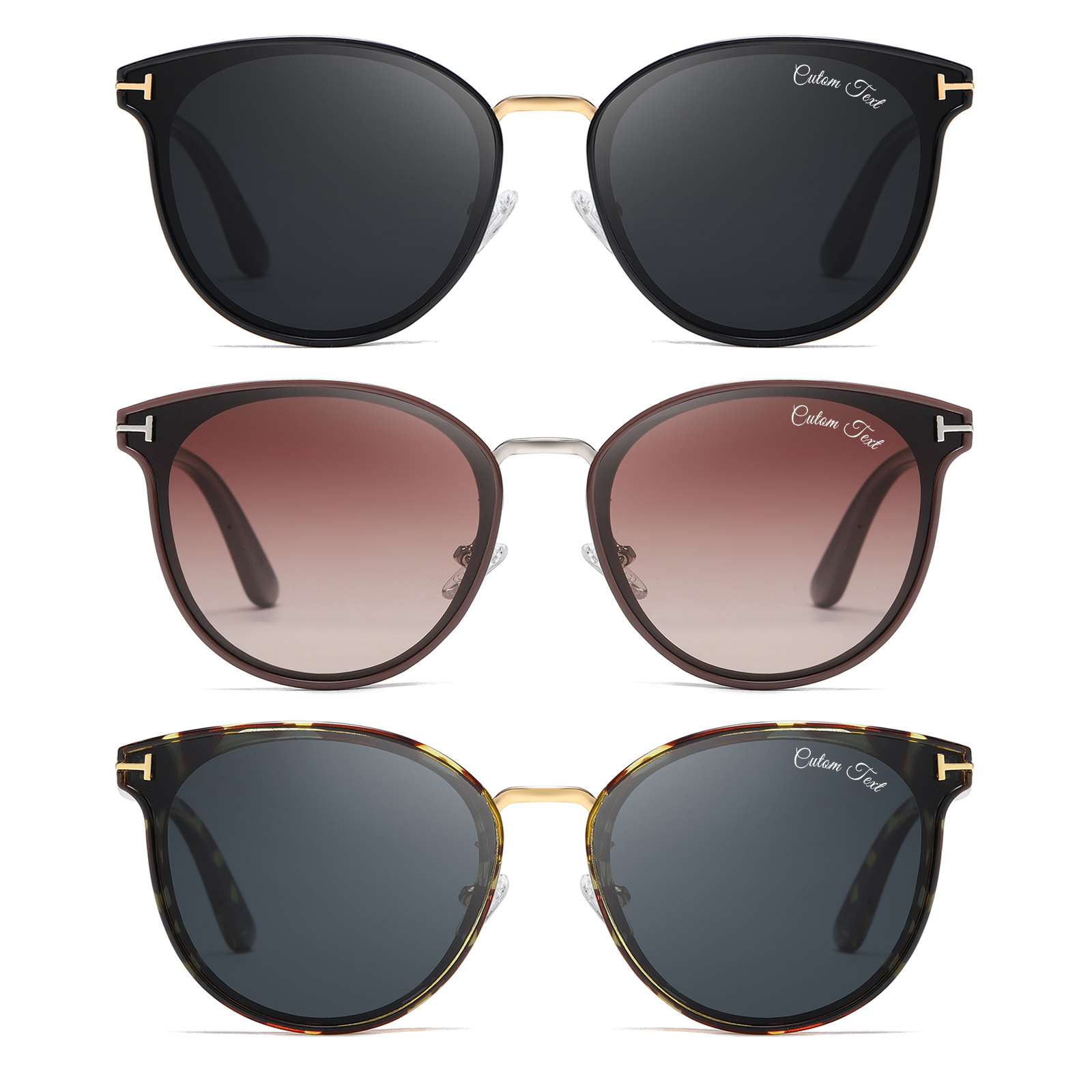 Custom Customized Personalized Classic Aviator Polarized Sunglasses for Driving/Travel/Go fishing