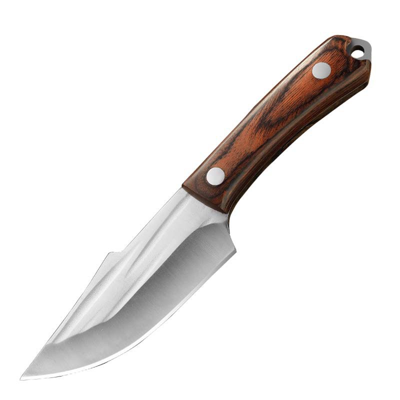 Purple Dragon Hunting Knife with Sheath - Ideal Gifts for Men Full Tang 440C Steel Fixed Blade Knife with Wood Handle - Drop Point Bushcraft Knives for Survival Fishing