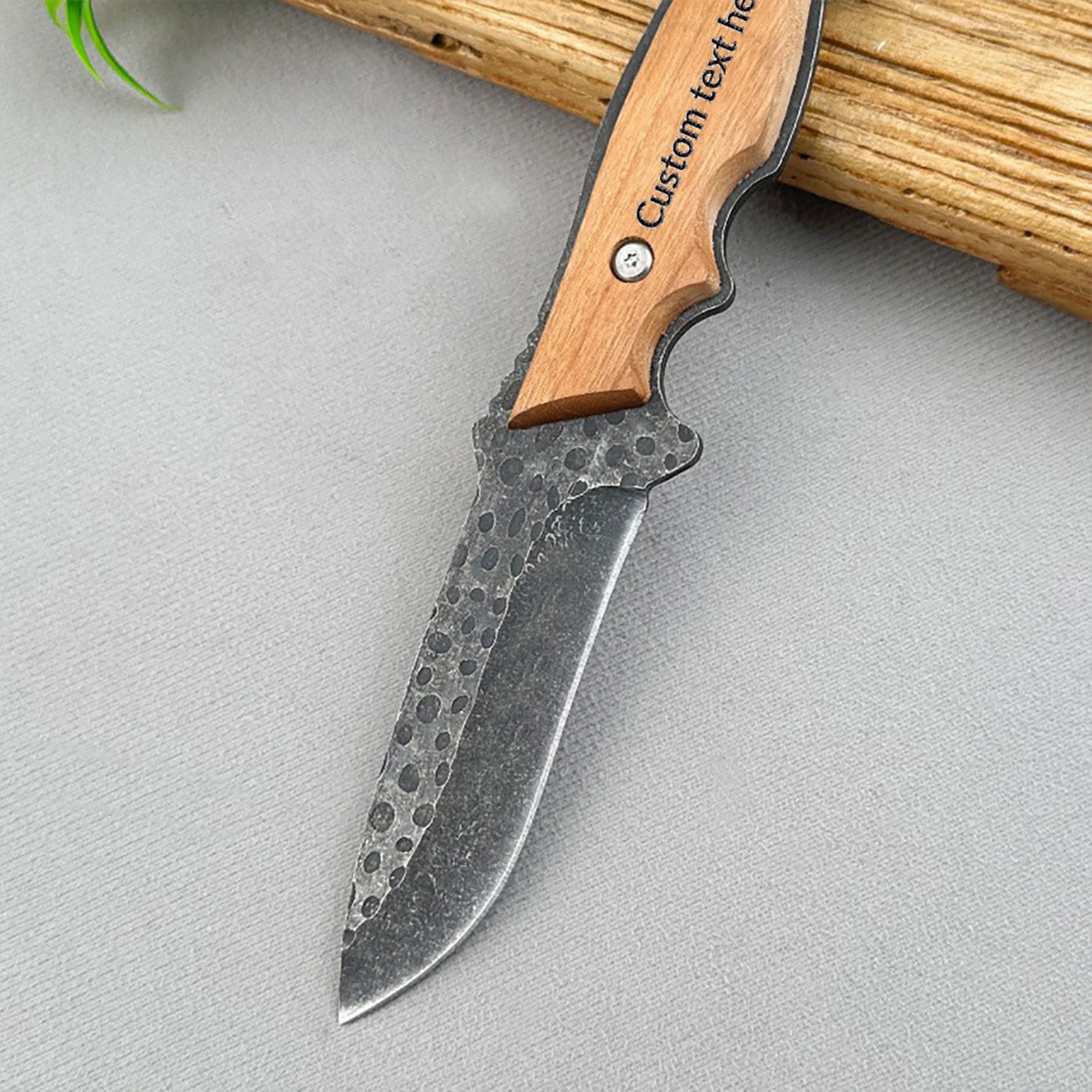 Fixed Blade Hunting Knife with Leather Sheath - 23cm Long Fixed Blade Skinner | 5mm Thick Blade Deer Skinning Knifee | Premium Steel Hunting Knives with Wooden Handle and Brass Guards | Skinning Knofe for huntings with Sheath for Survival Camping