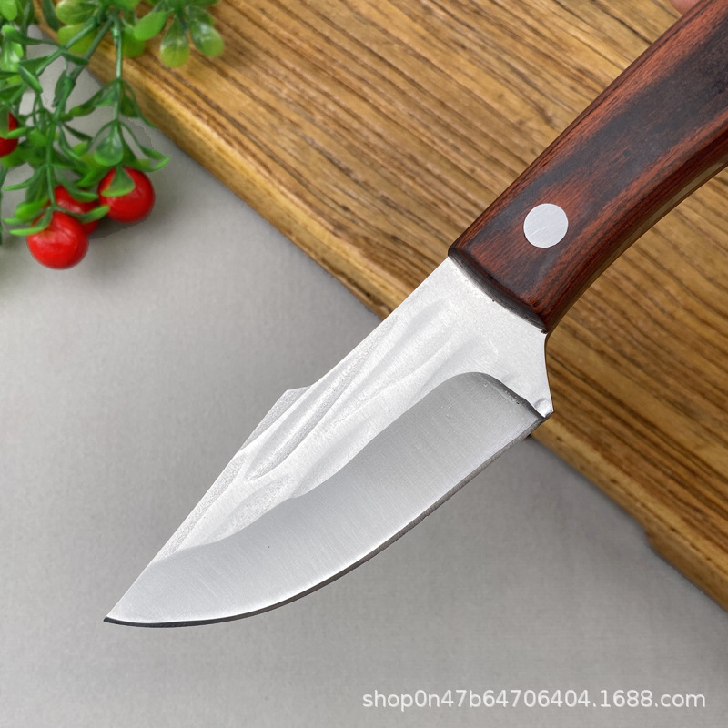 Purple Dragon Hunting Knife with Sheath - Ideal Gifts for Men Full Tang 440C Steel Fixed Blade Knife with Wood Handle - Drop Point Bushcraft Knives for Survival Fishing