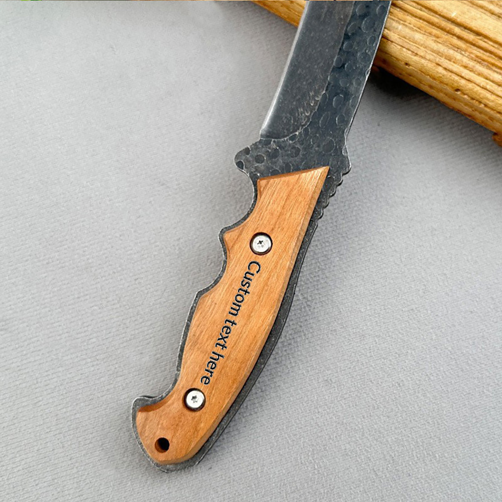 Fixed Blade Hunting Knife with Leather Sheath - 23cm Long Fixed Blade Skinner | 5mm Thick Blade Deer Skinning Knifee | Premium Steel Hunting Knives with Wooden Handle and Brass Guards | Skinning Knofe for huntings with Sheath for Survival Camping