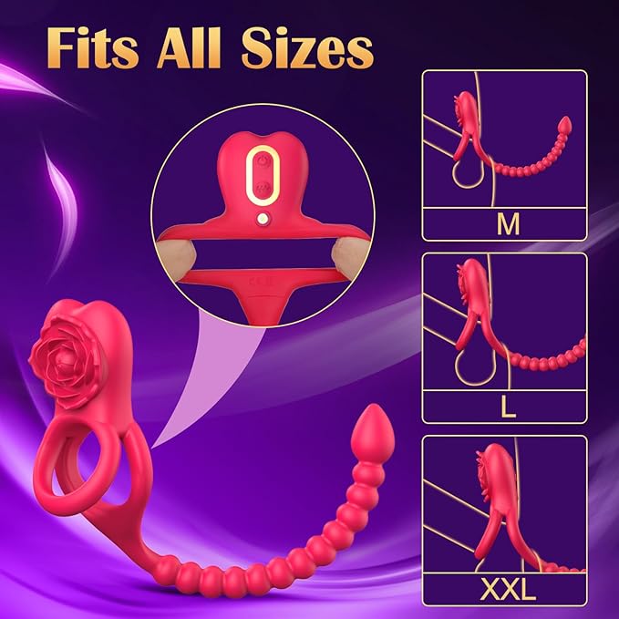2025 New Sexual Experience💥💥 -- Rose Ring + Bead Butt Plug🌹🌹-suzhom