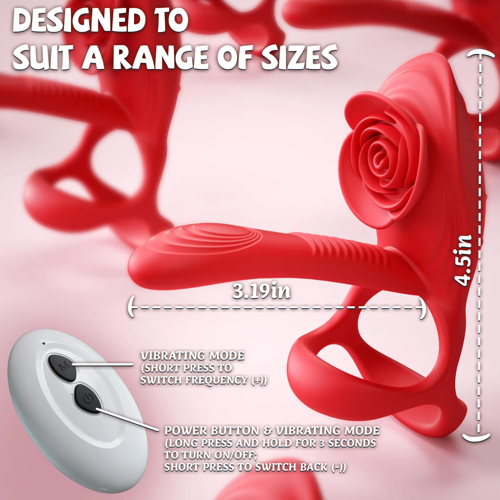 😍2025 Rose Couple Vibrating Penis Condom🎁-💋Rose Penis Condom💖