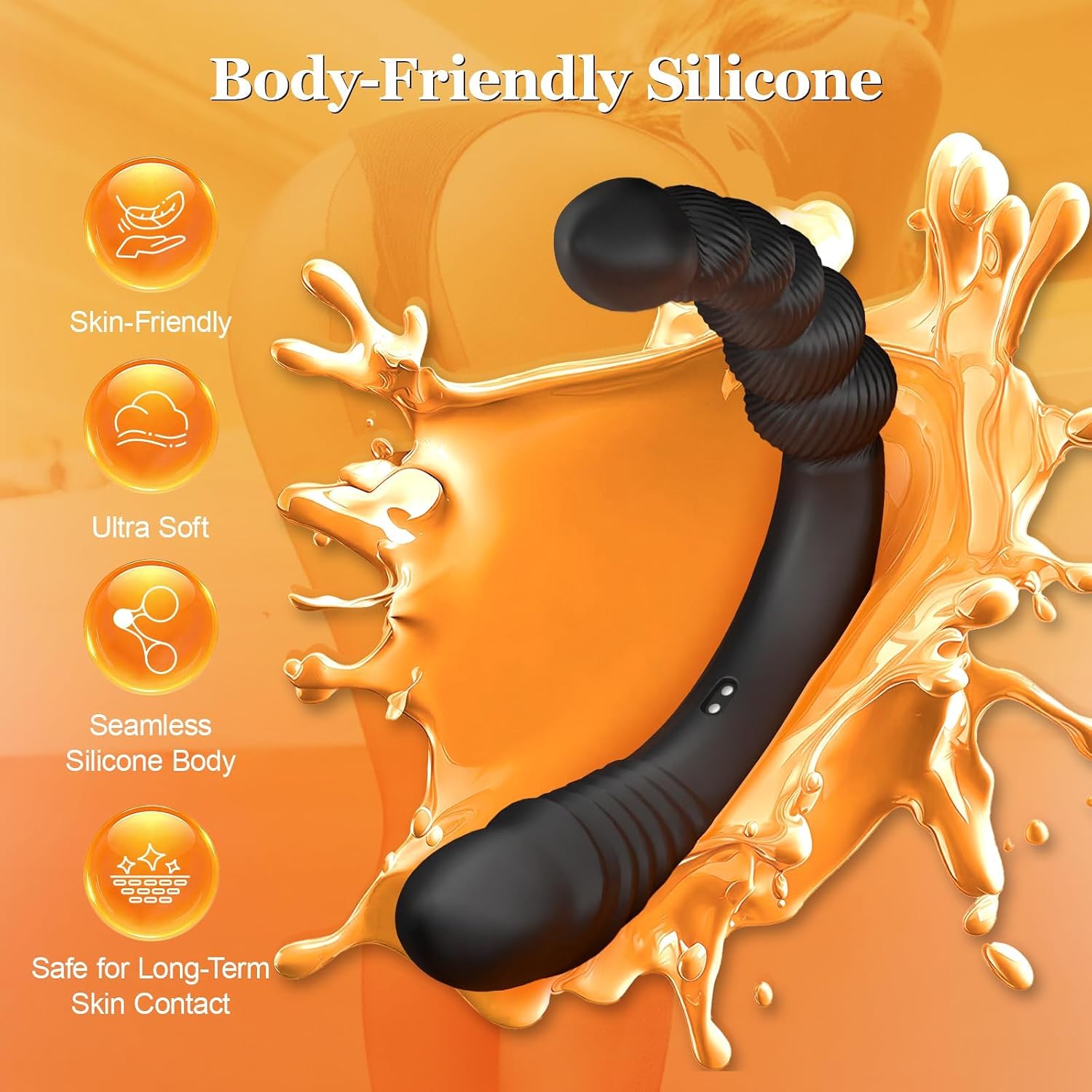 Smart Dual-Ended Telescopic Anal Toy-Black Mamba