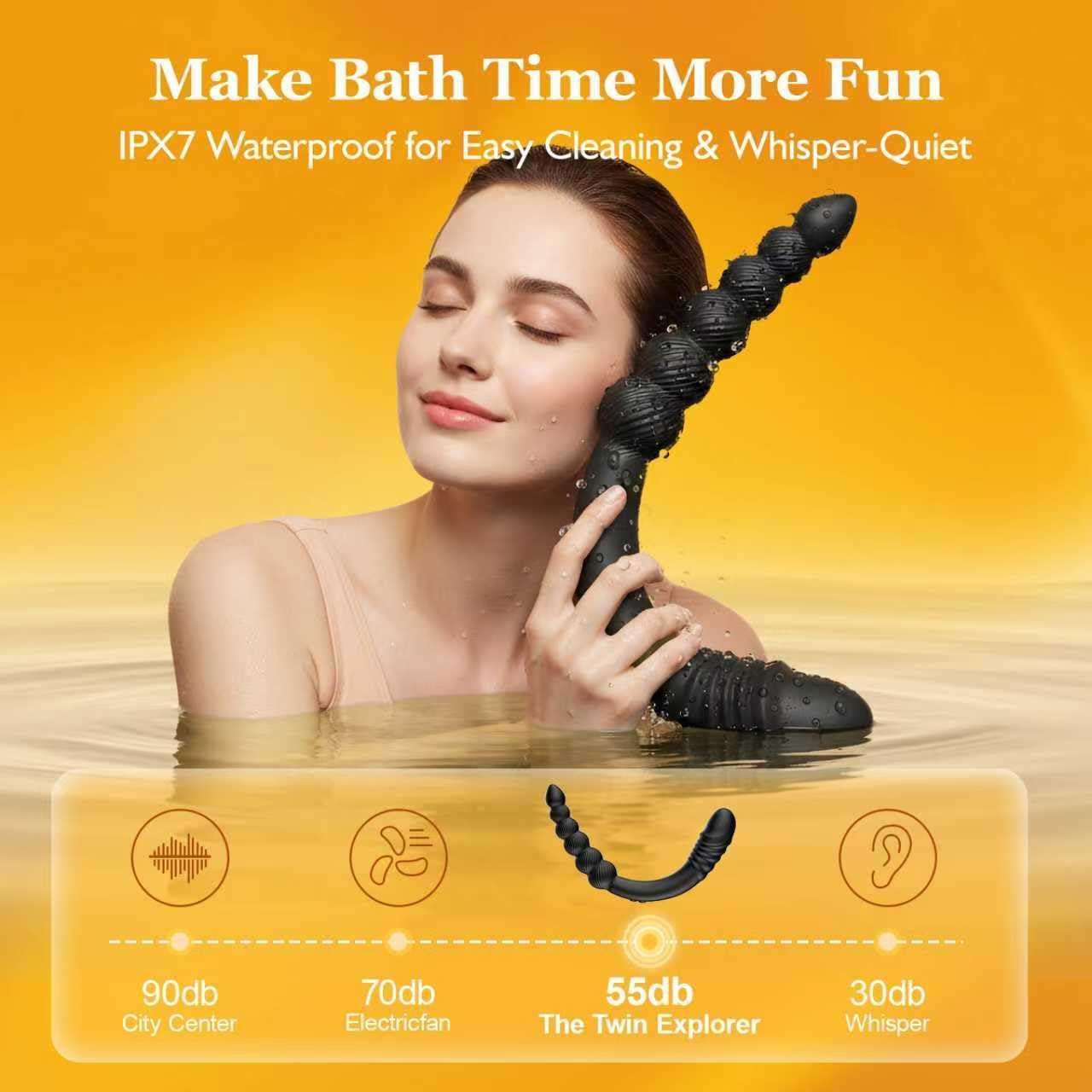 Smart Dual-Ended Telescopic Anal Toy-Black Mamba