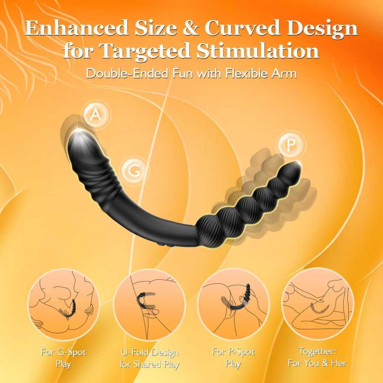 Smart Dual-Ended Telescopic Anal Toy-Black Mamba